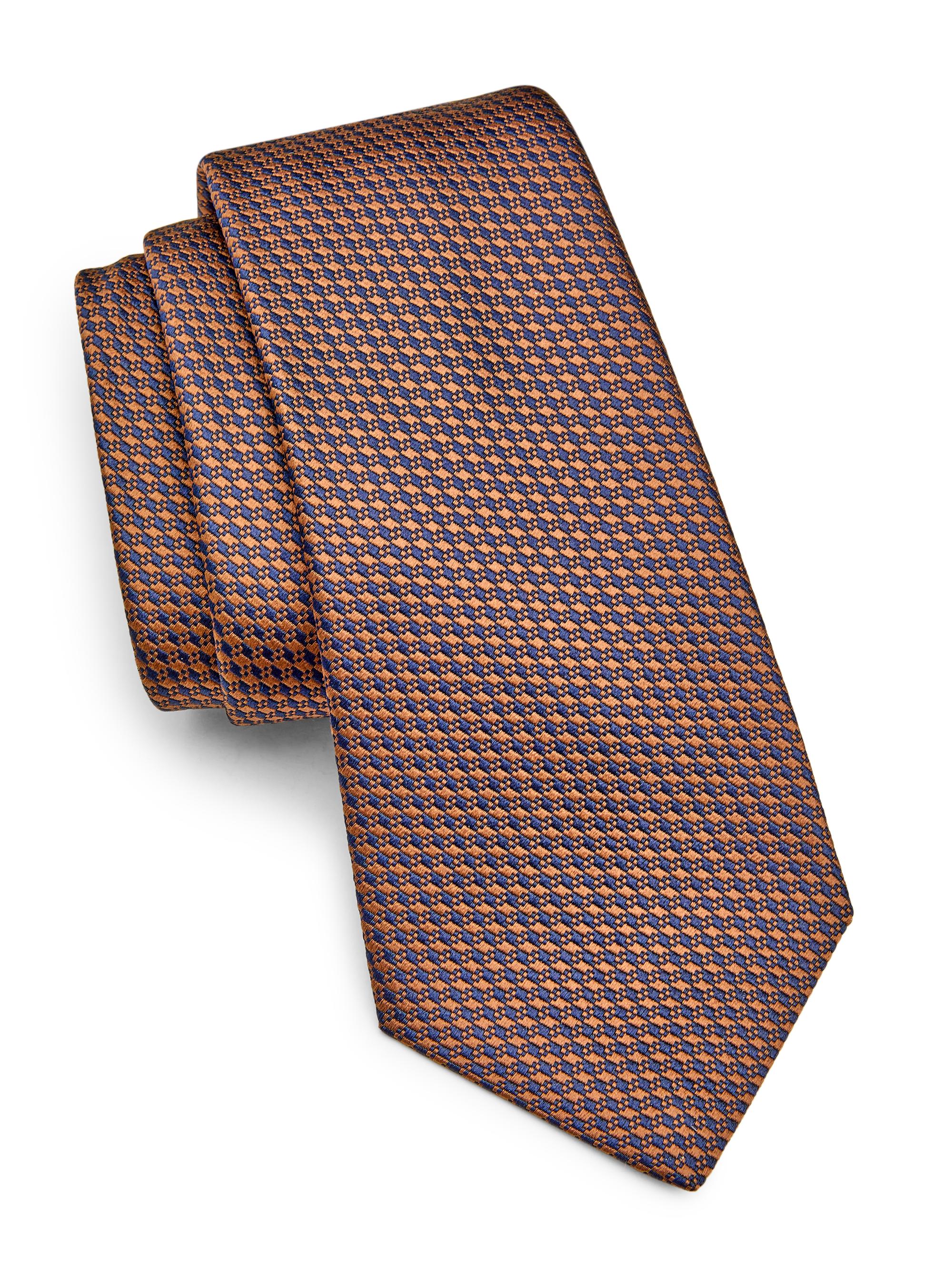Kiton Men's Tonal Textured Silk Tie - Brown