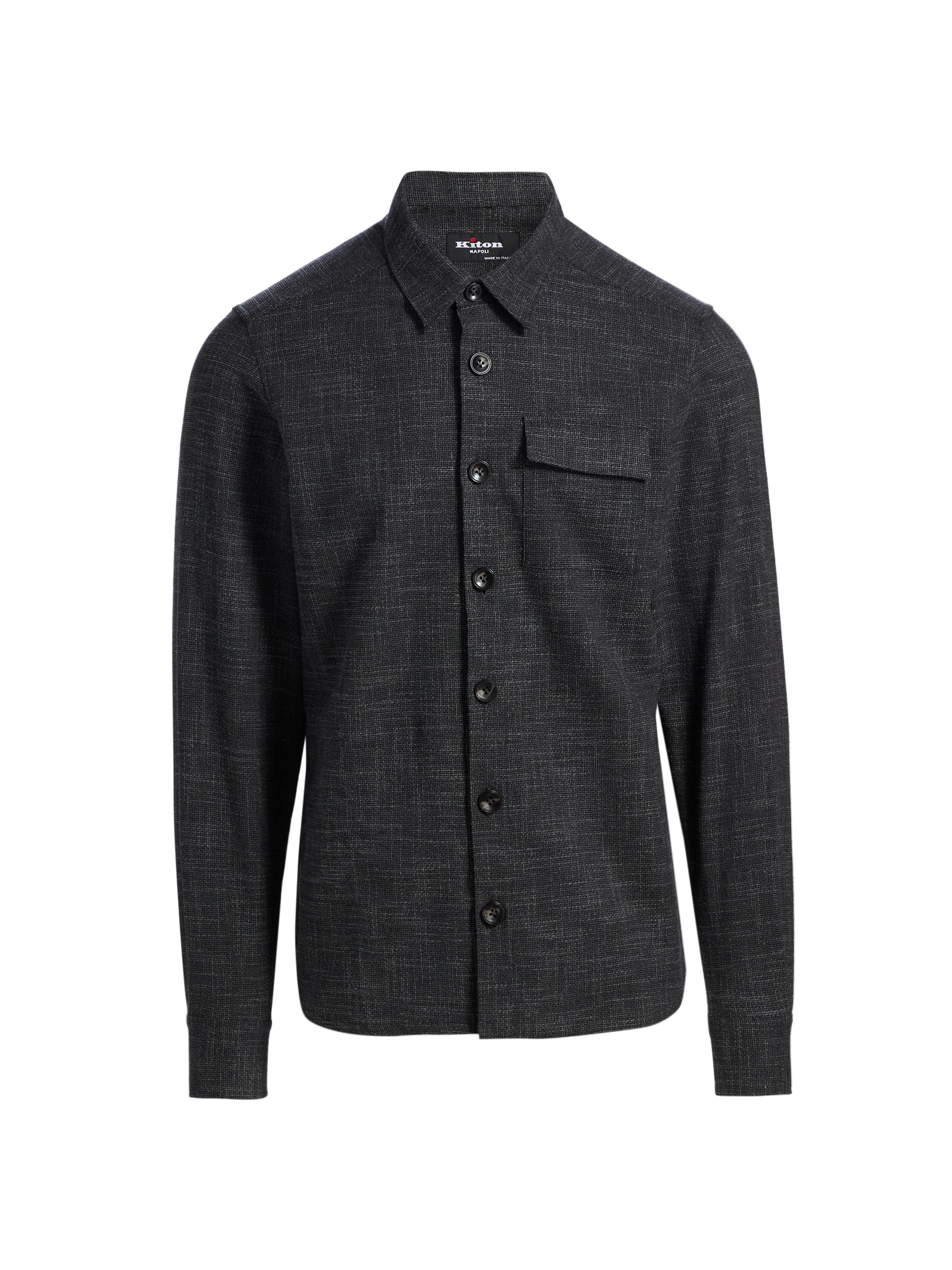 Kiton Men's Buba Pocket Shirt - Dark Grey | Thumbnail 8