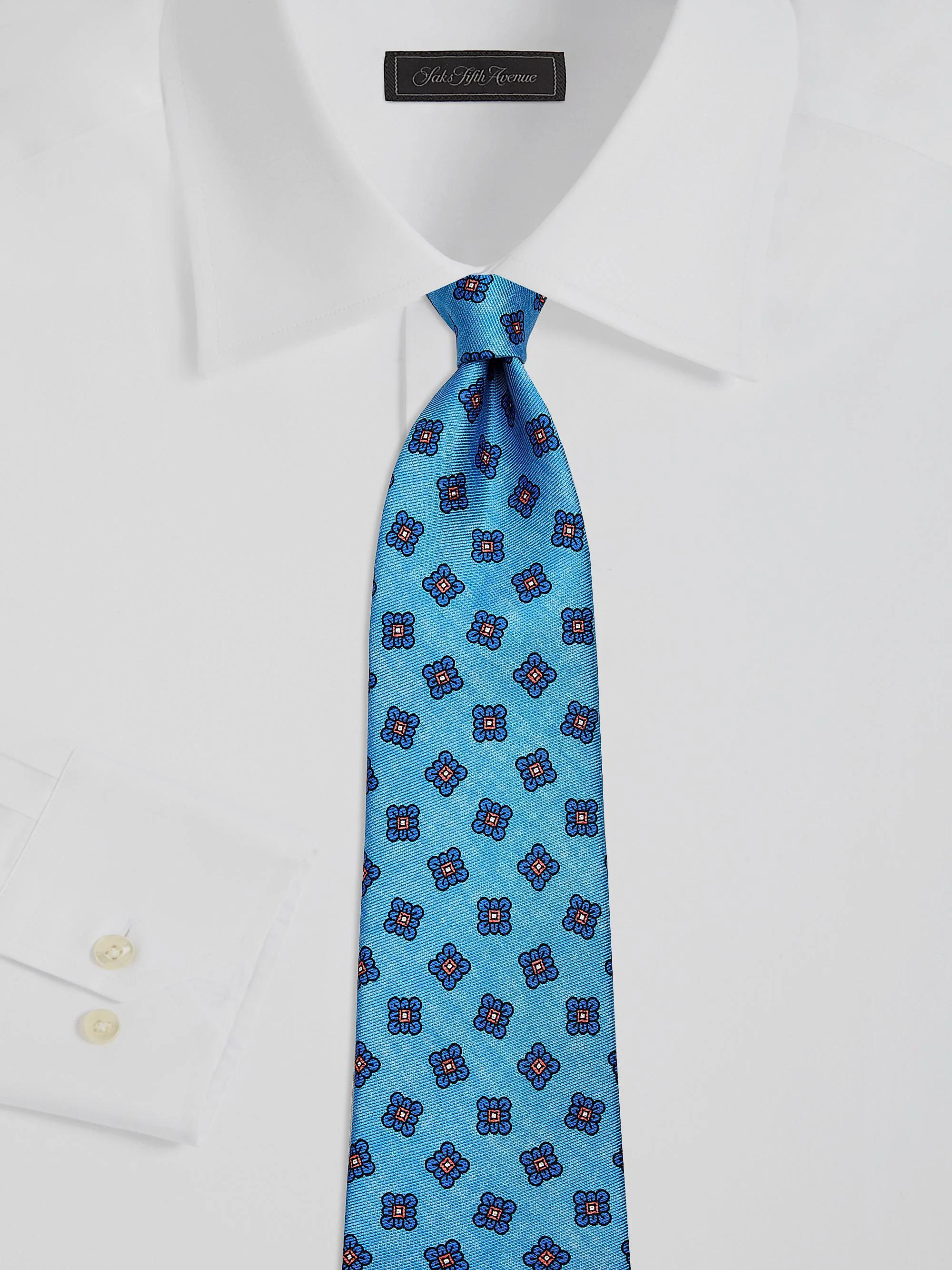 キートン KITON NECKTIE Kiton Medallion-Print Silk Tie | Saks Fifth Avenue