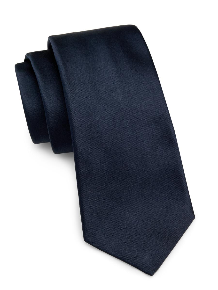 Kiton Men's Solid Silk Tie In Blue
