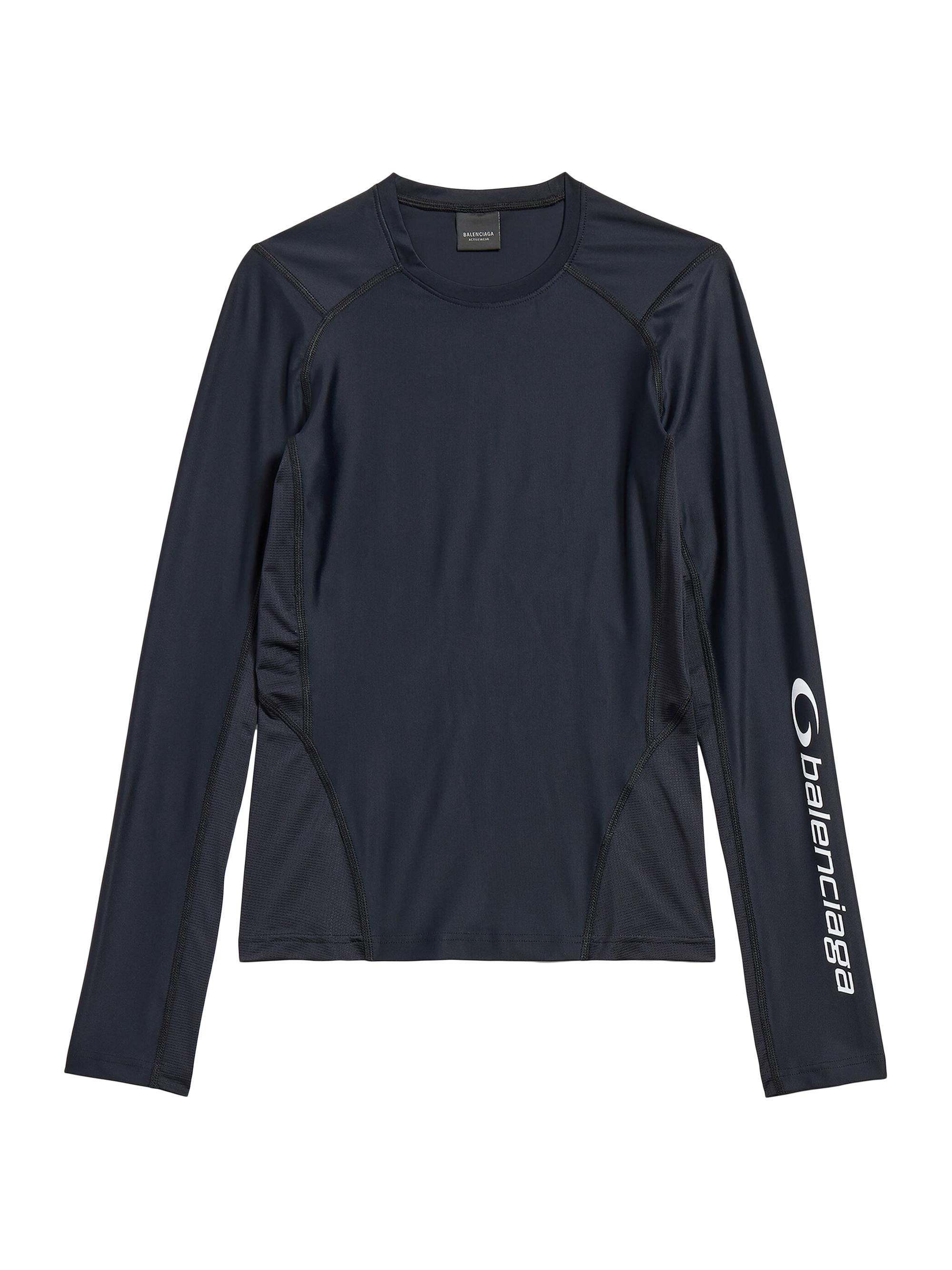 Balenciaga Women's Long Sleeve Fitted Top - Black