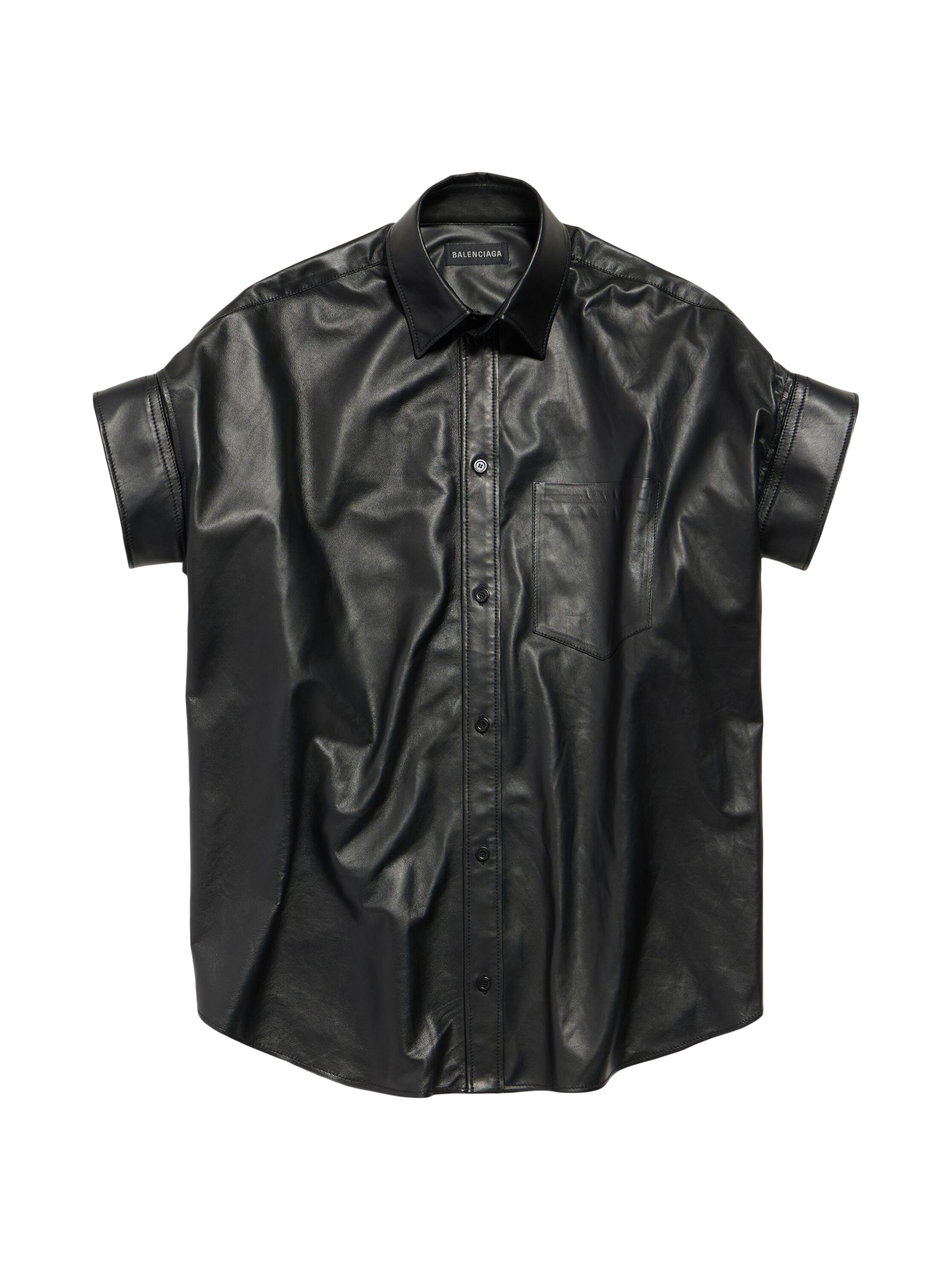 Balenciaga Women's Tucked Sleeves Shirt - Black