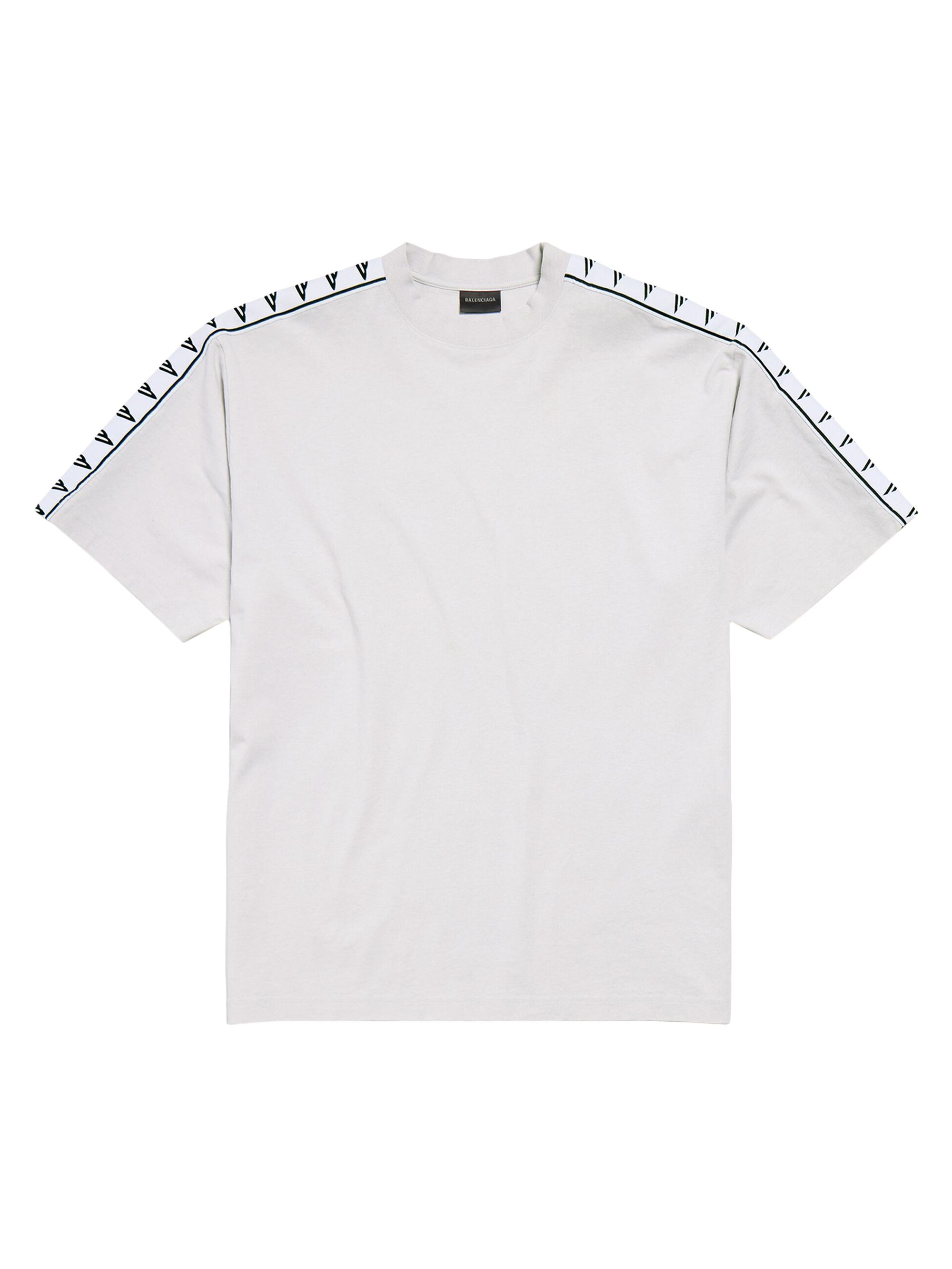 Balenciaga Men's Stripe T-shirt Medium Fit - Faded Black