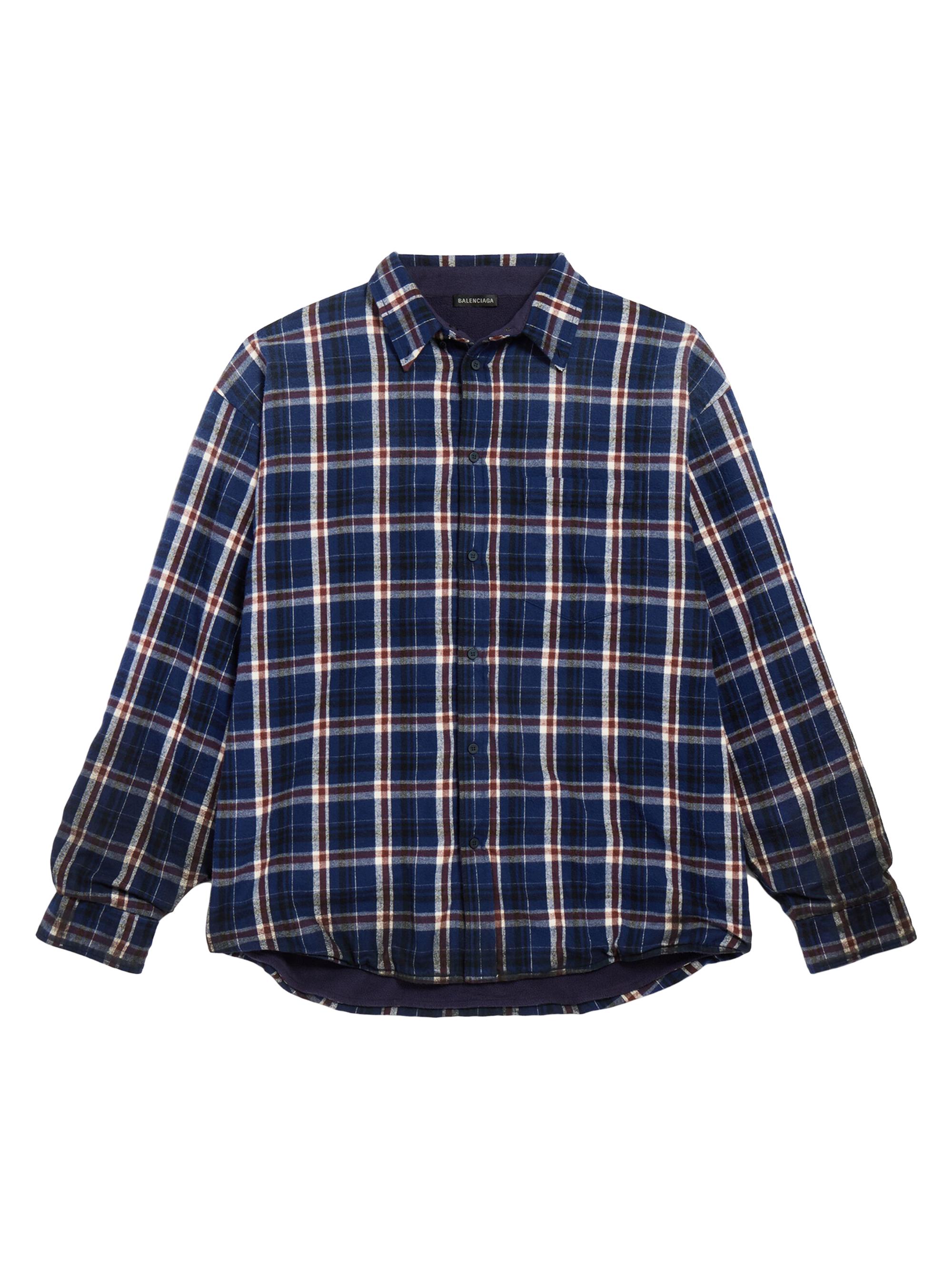 Balenciaga Men's Reversible Shirt - Navy Brown