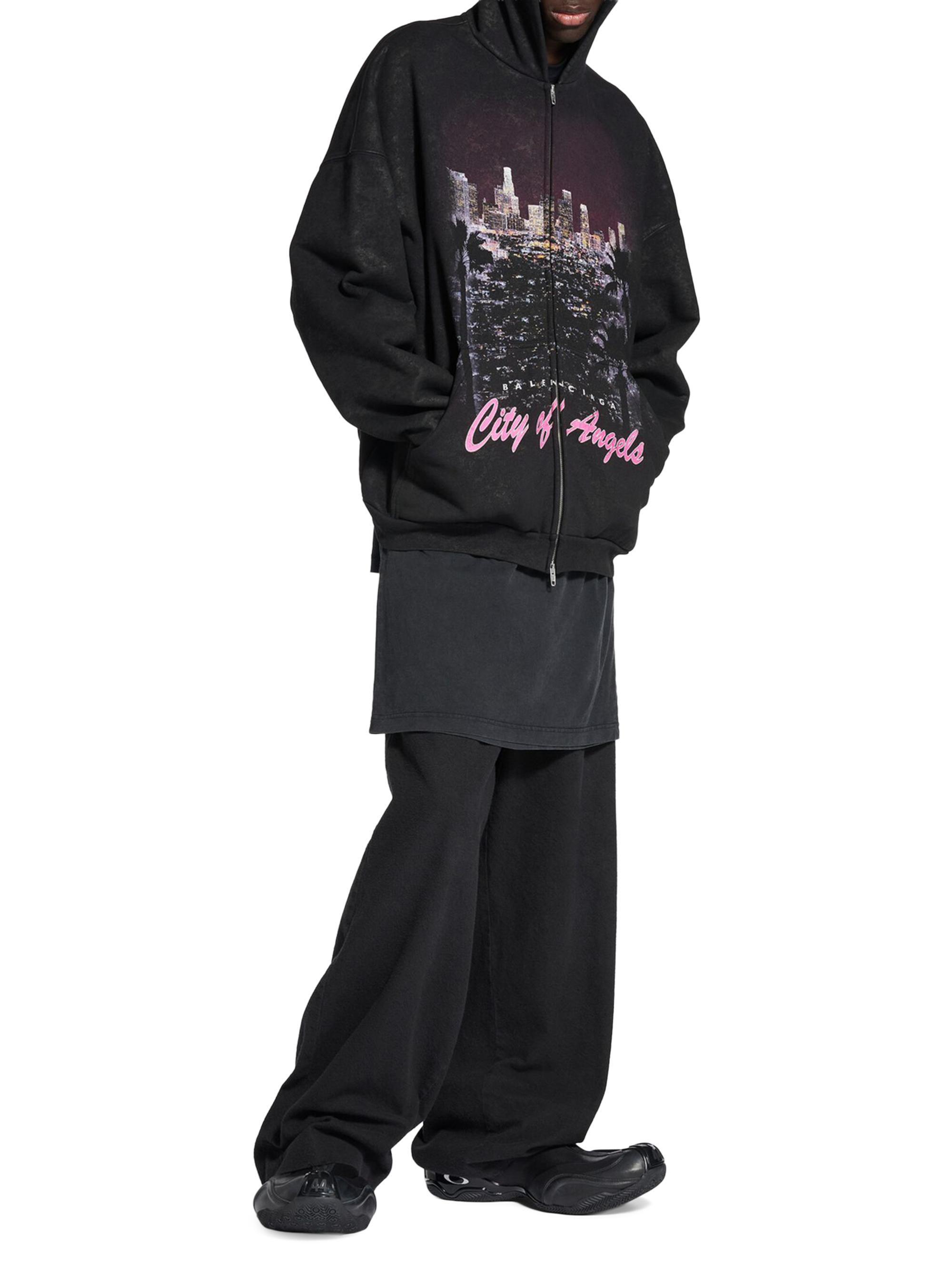 Balenciaga City of Angels Outerwear Zip-Up Hoodie | Saks Fifth Avenue