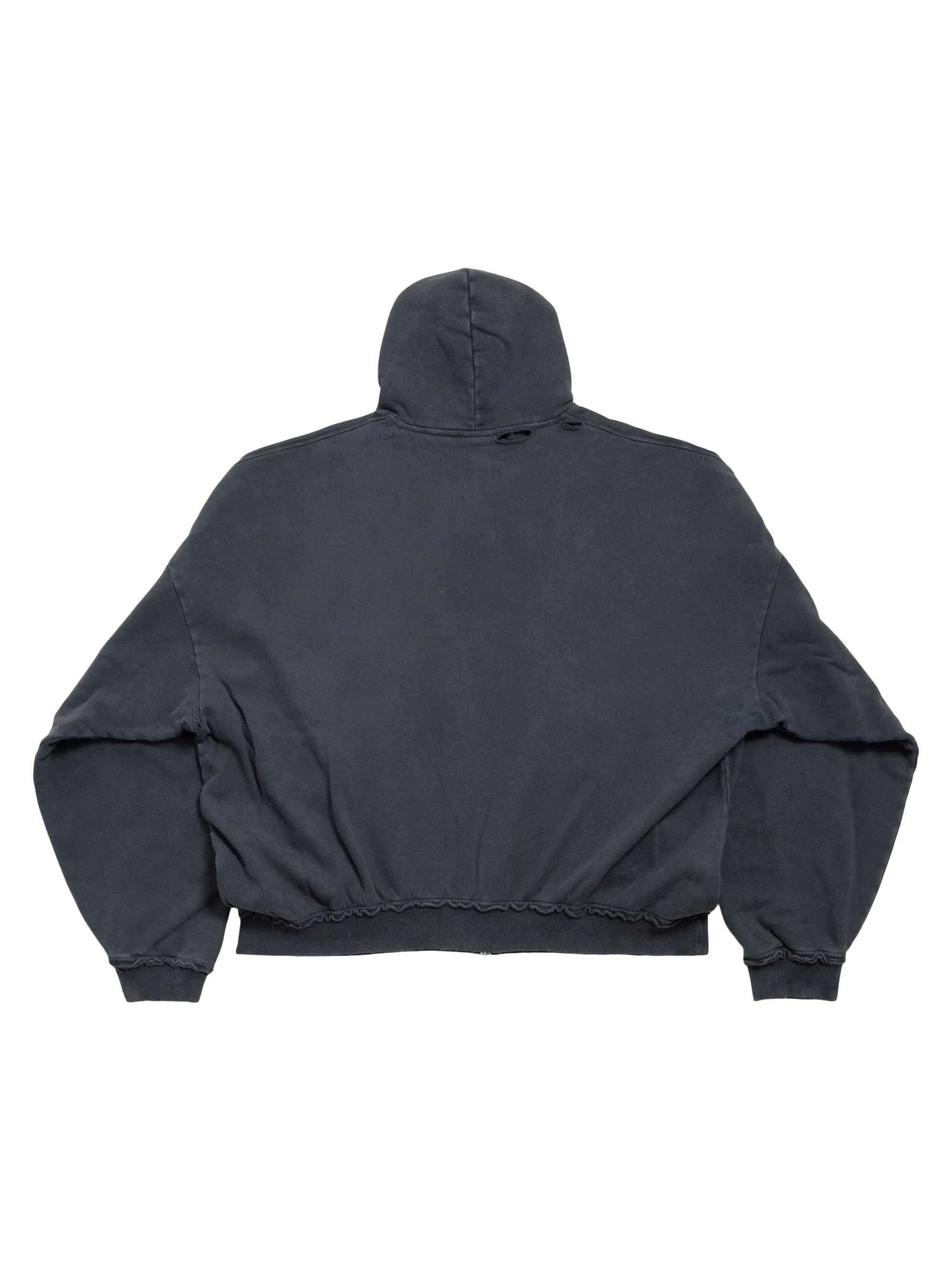 Balenciaga Fashion Designer Pulled Zip-Up Hoodie Large Fit | Saks