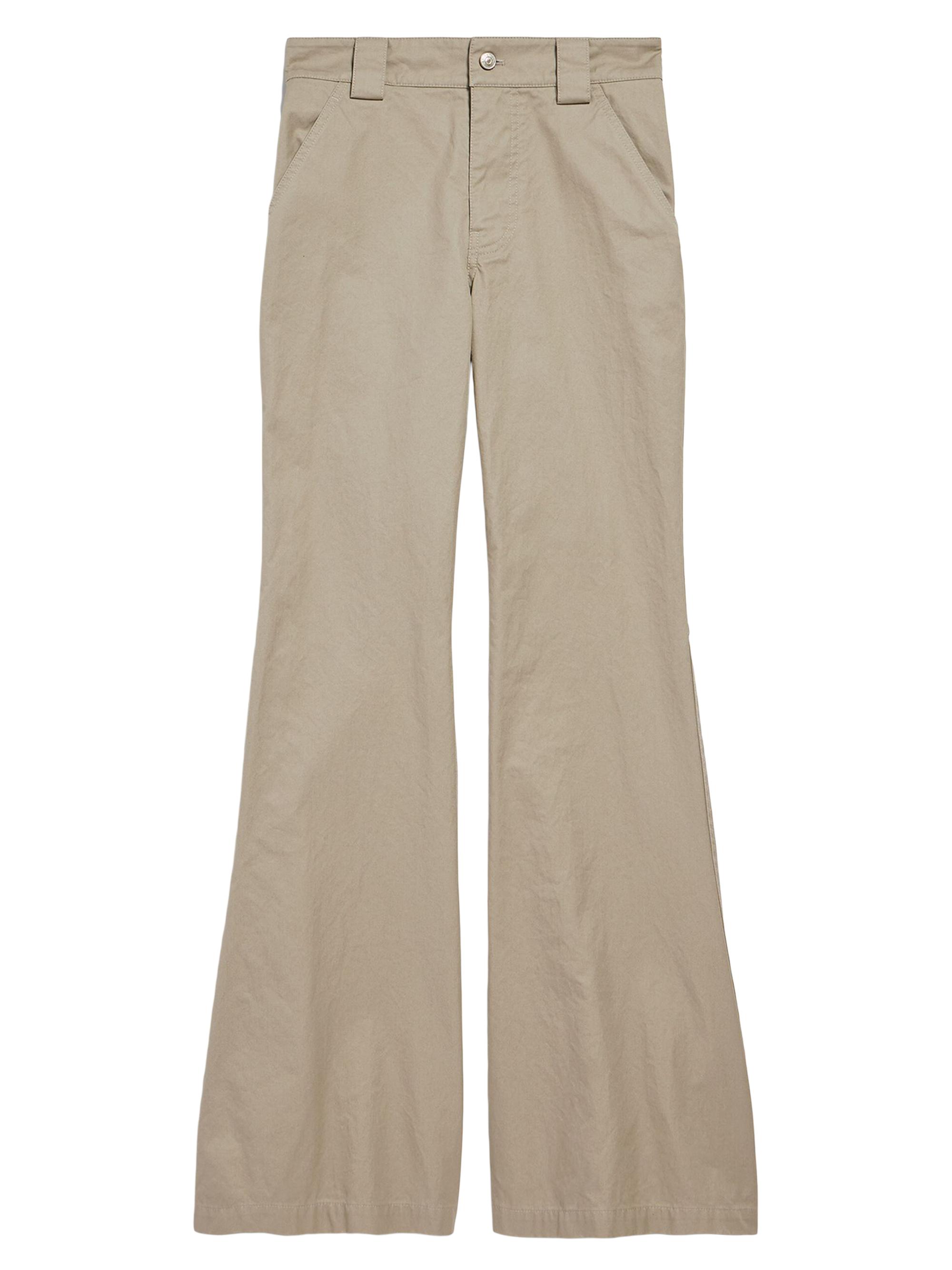 Balenciaga Women's Flared Pants - Military Beige