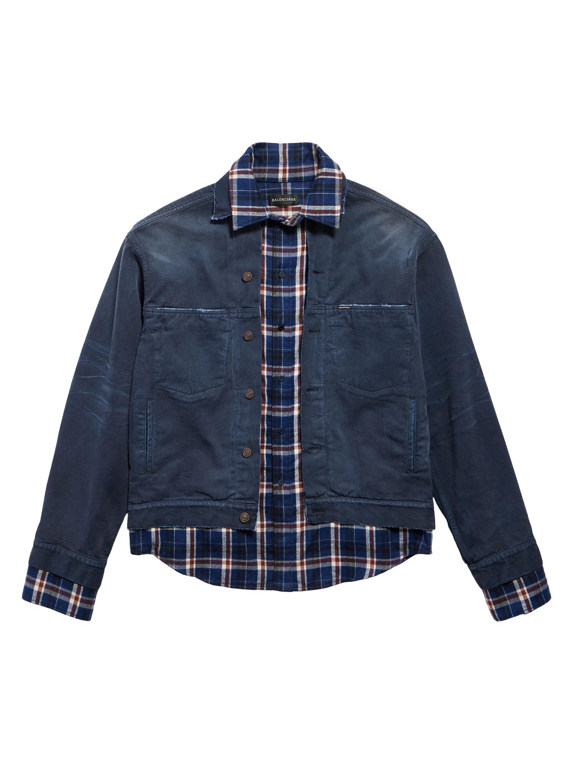 Bottega Veneta Vintage Indigo-Washed Denim & Leather-Trim Jacket