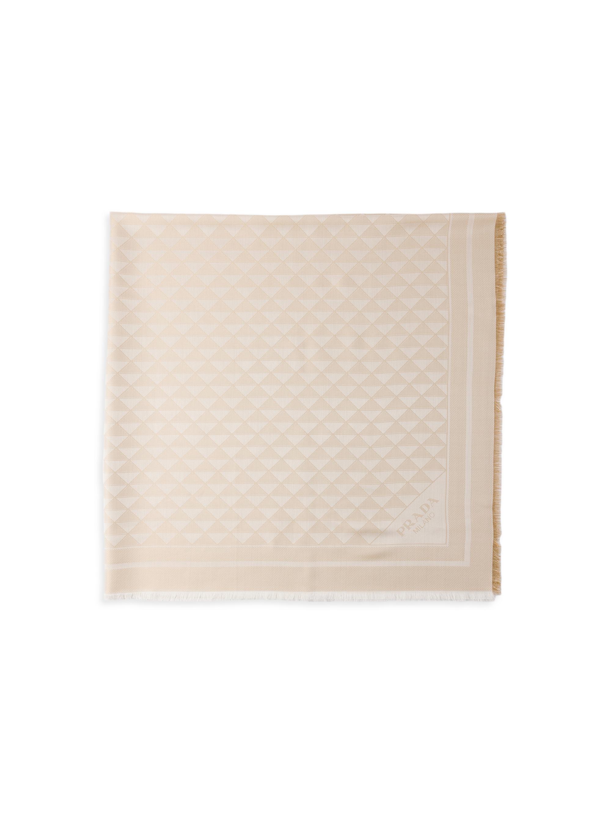 Prada Women's Silk, Viscose and Lurex Shawl - Beige