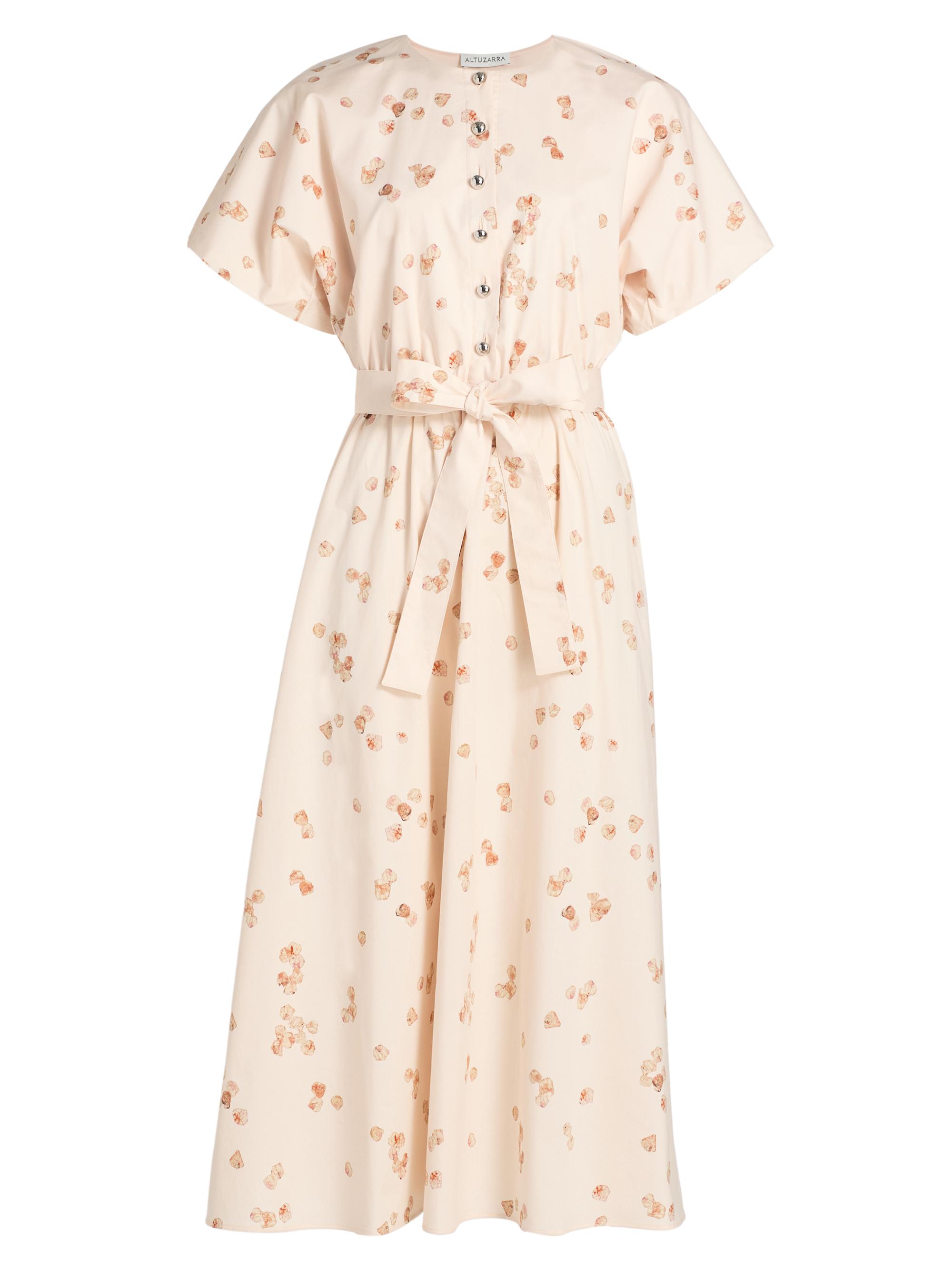 Altuzarra Women's Paulina Floral Belted Midi-Dress - Pale Blushao Petals