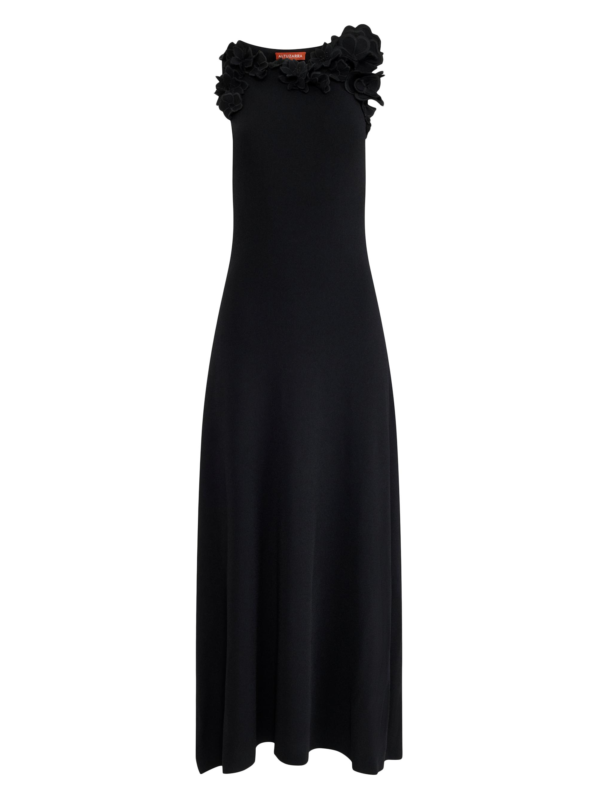 Altuzarra Women's Woolfe Floral Appliqué Column Gown - Black