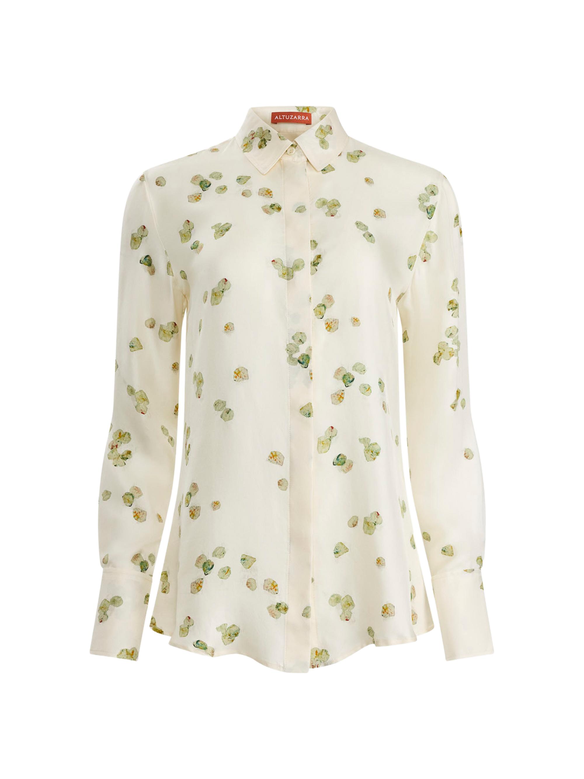 Altuzarra Women's Chika Watercolor Print Cotton Shirt -  Allover Petals