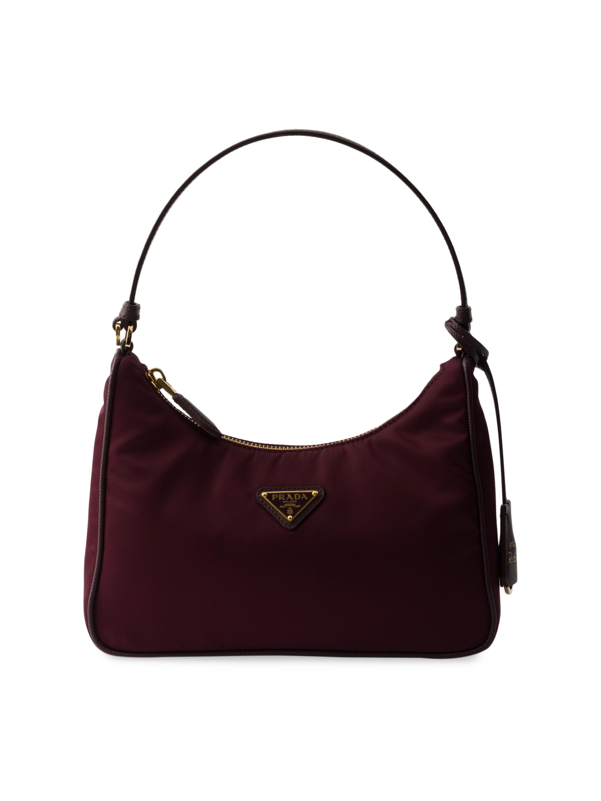 Prada Women's Re-Edition 2005 Re-Nylon and Saffiano Mini Shoulder Bag - Dark Red