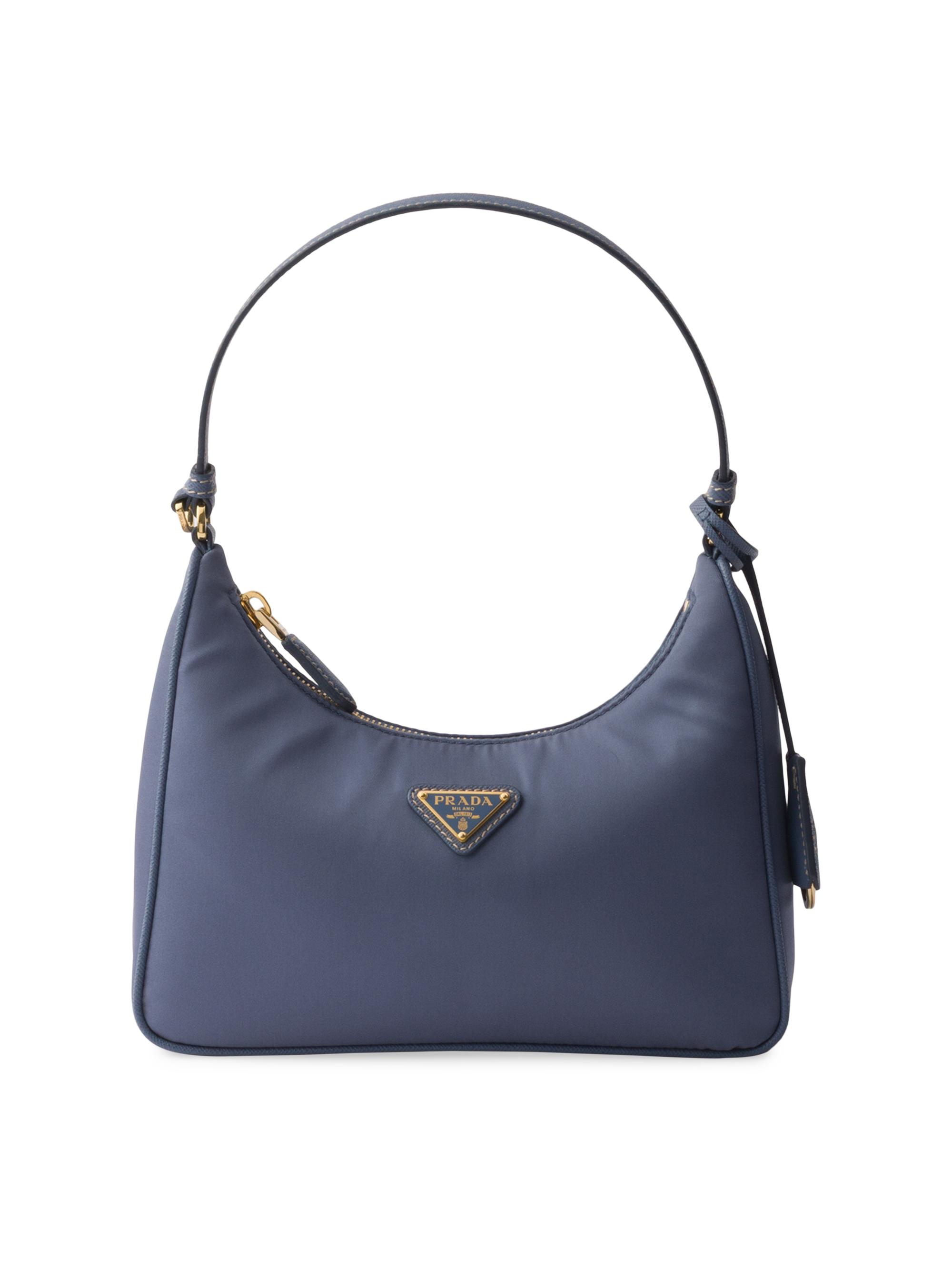 Prada Women's Re-Edition 2005 Re-Nylon and Saffiano Mini Shoulder Bag Blue
