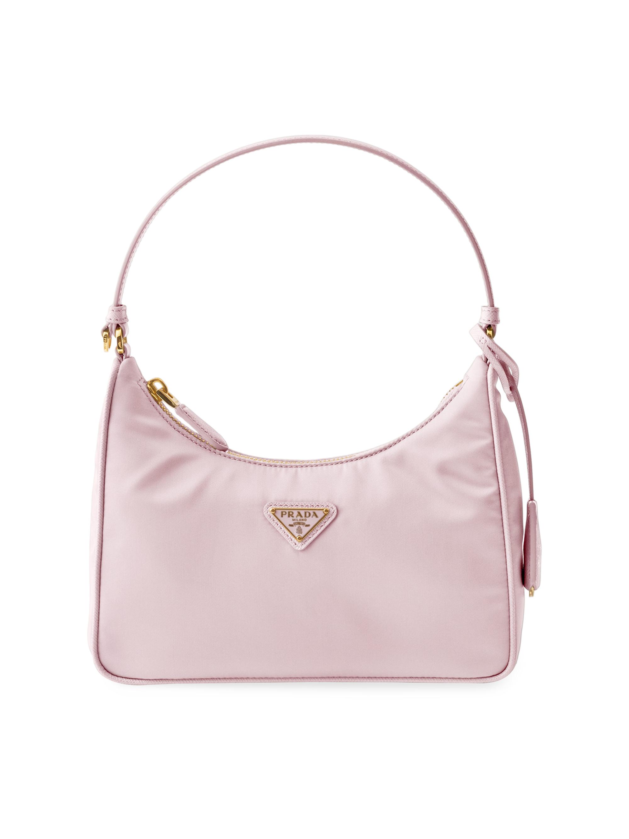 Prada Women's Re-Edition 2005 Re-Nylon and Saffiano Mini Shoulder Bag - Pink Gold