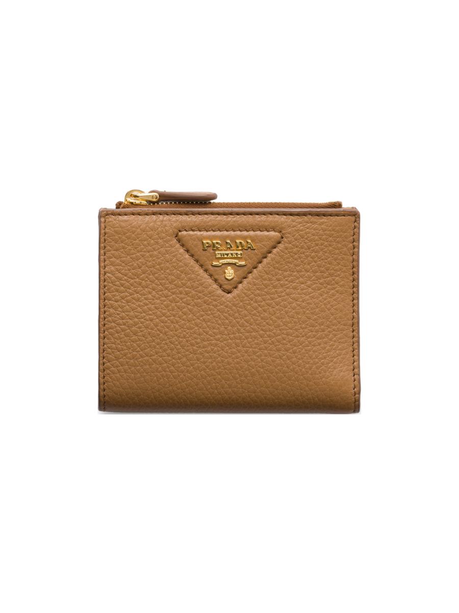 Prada Women's Small Leather Wallet In Brown