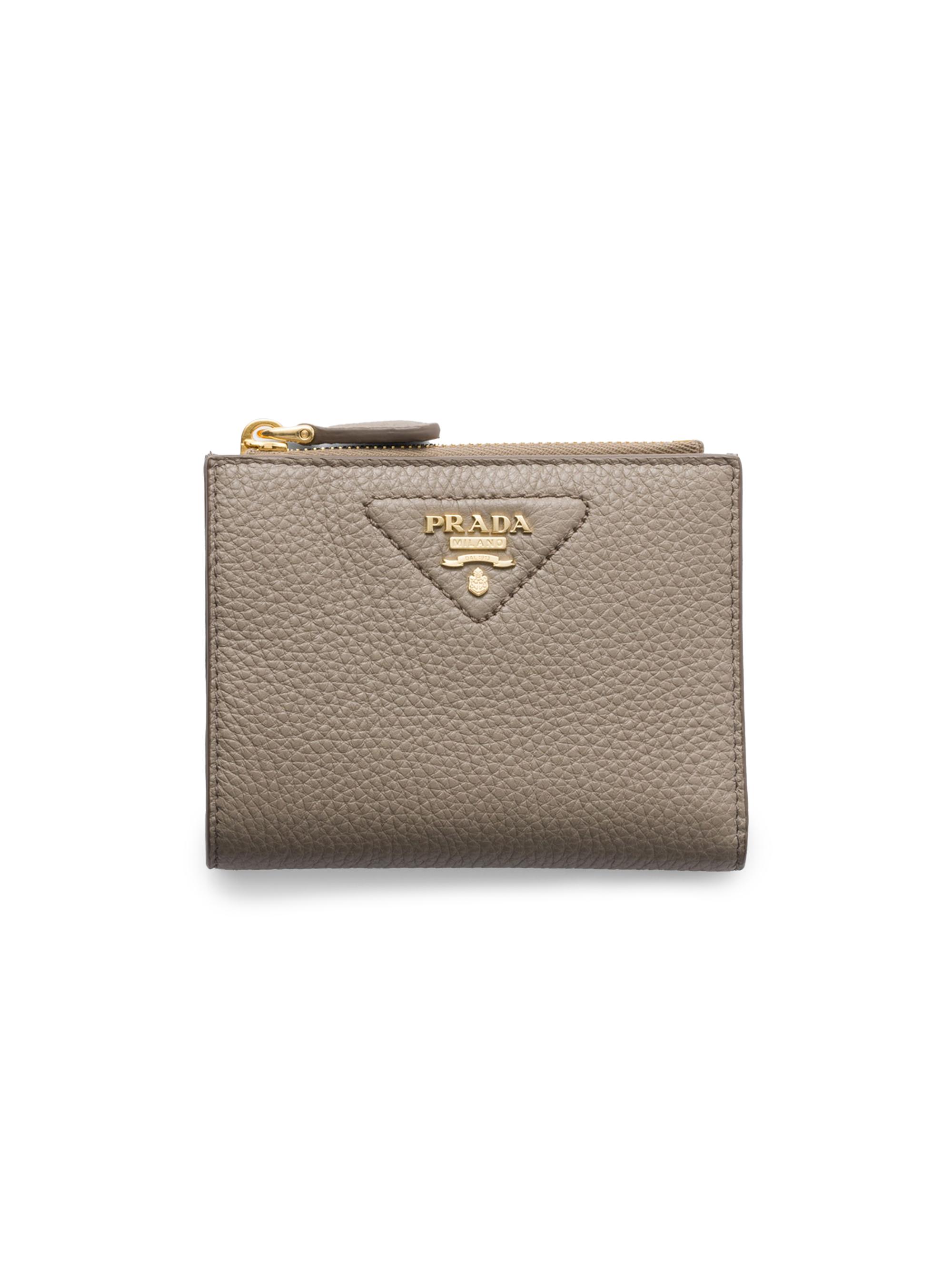 Prada Small Saffiano and Smooth Leather Wallet | Saks Fifth Avenue