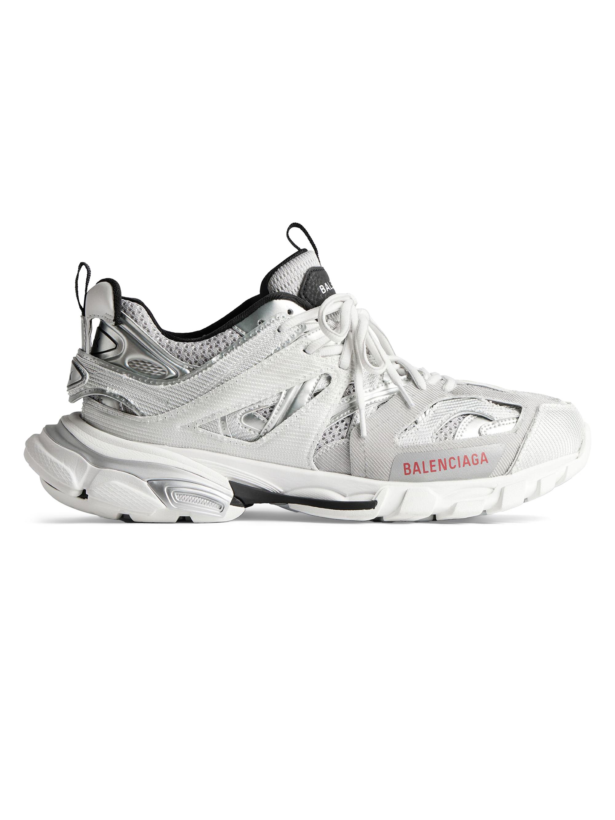 Balenciaga Women's Track Sneakers - Silver White Black