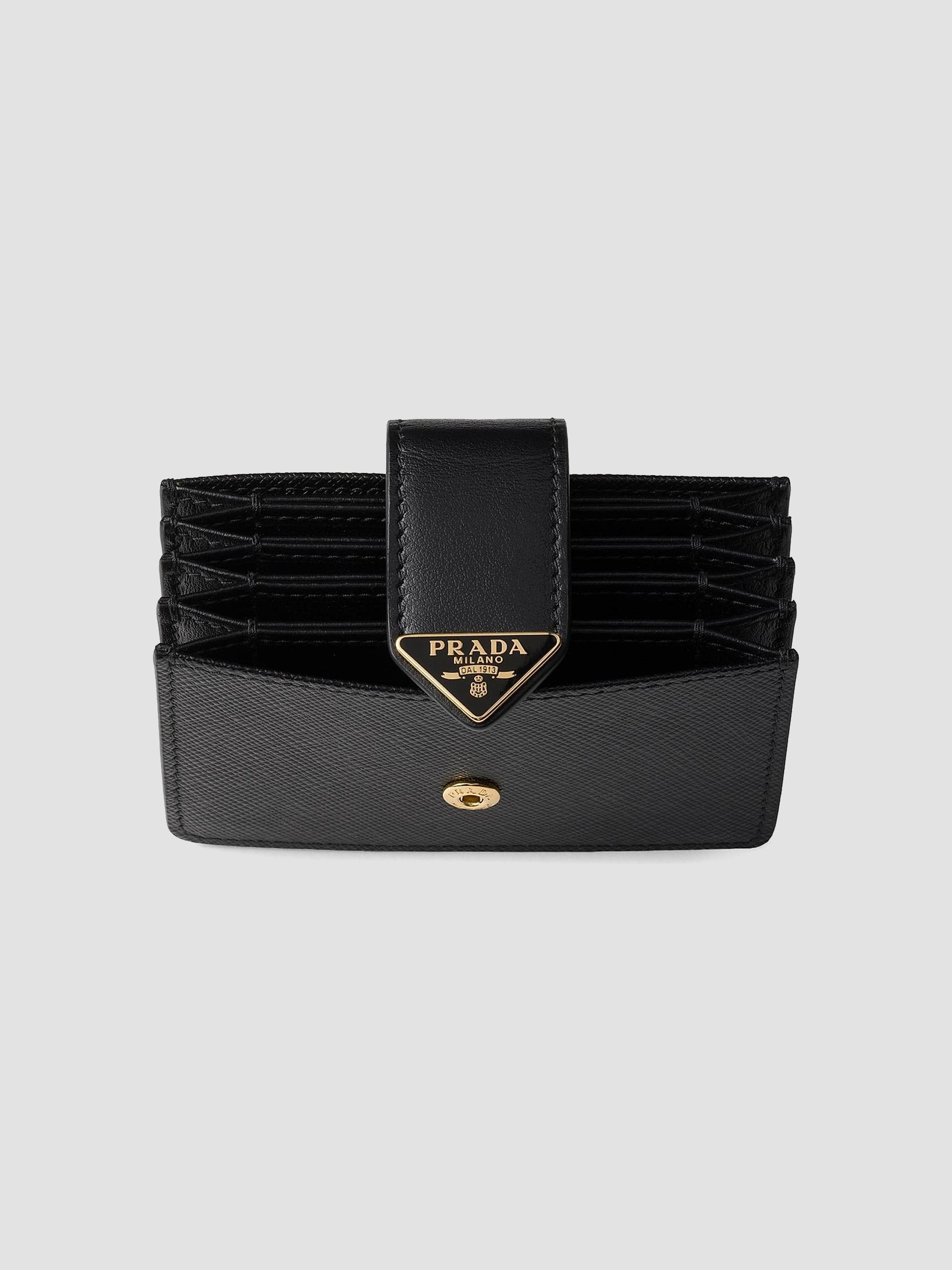 Prada Saffiano and Smooth Leather Card Holder | Saks Fifth Avenue