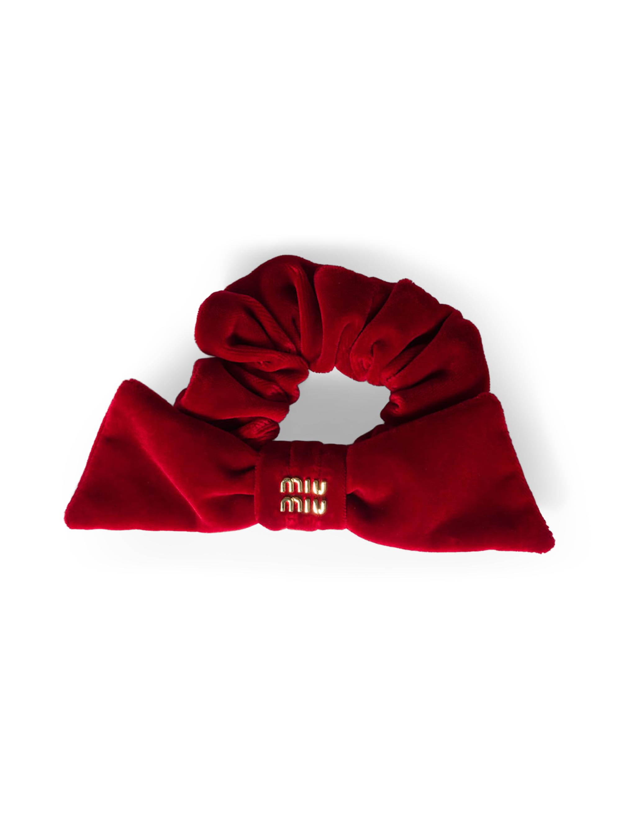Miu Miu Women's Velvet Scrunchie - Red