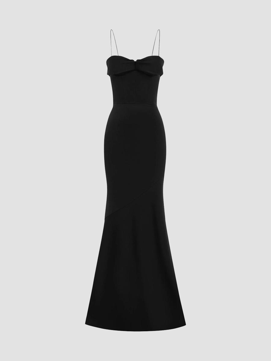 Alex Perry Women's Draped Satin Crêpe Gown In Black