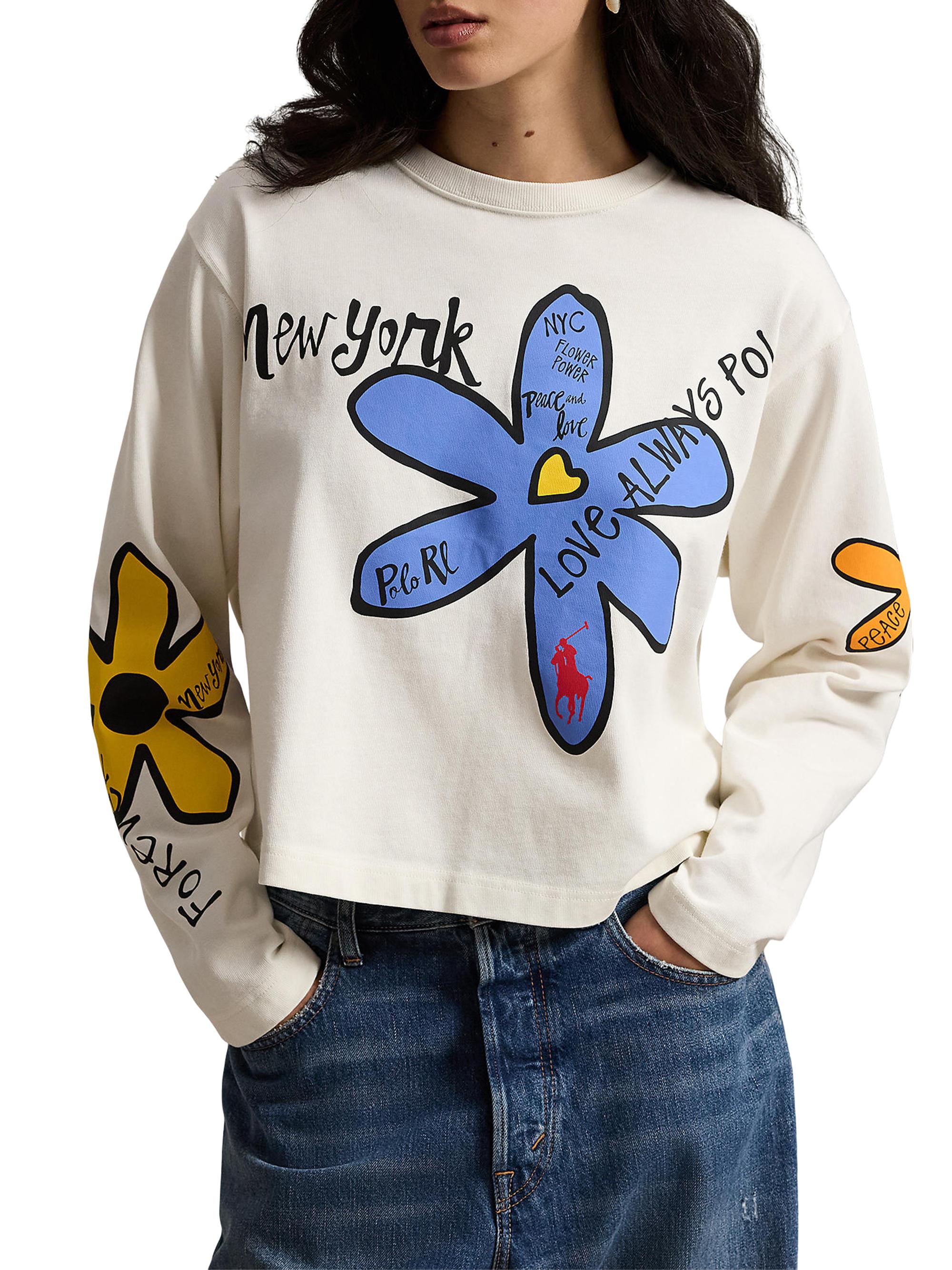 Polo Ralph Lauren Floral NY Logo Long-Sleeve Shirt | Saks Fifth Avenue