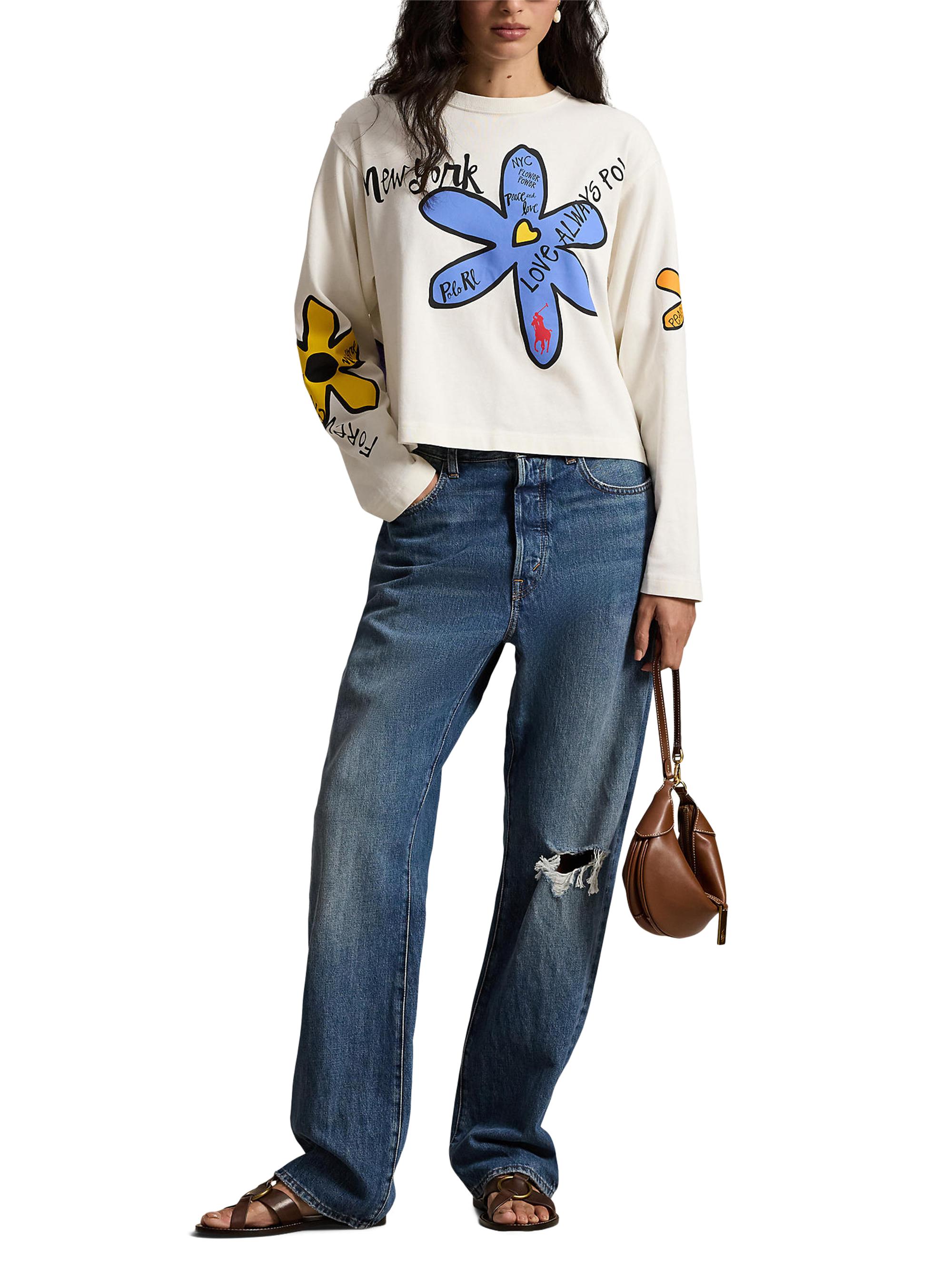 Polo Ralph Lauren Floral NY Logo Long-Sleeve Shirt | Saks Fifth Avenue