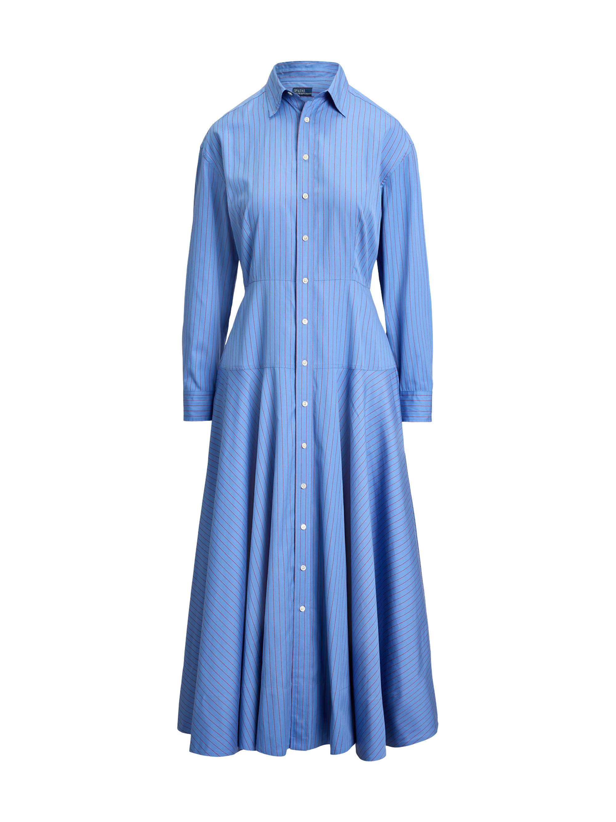 white christmas dresses Evi Grintela Valerie Shirt Dress in Blue and White Sea Shell Print