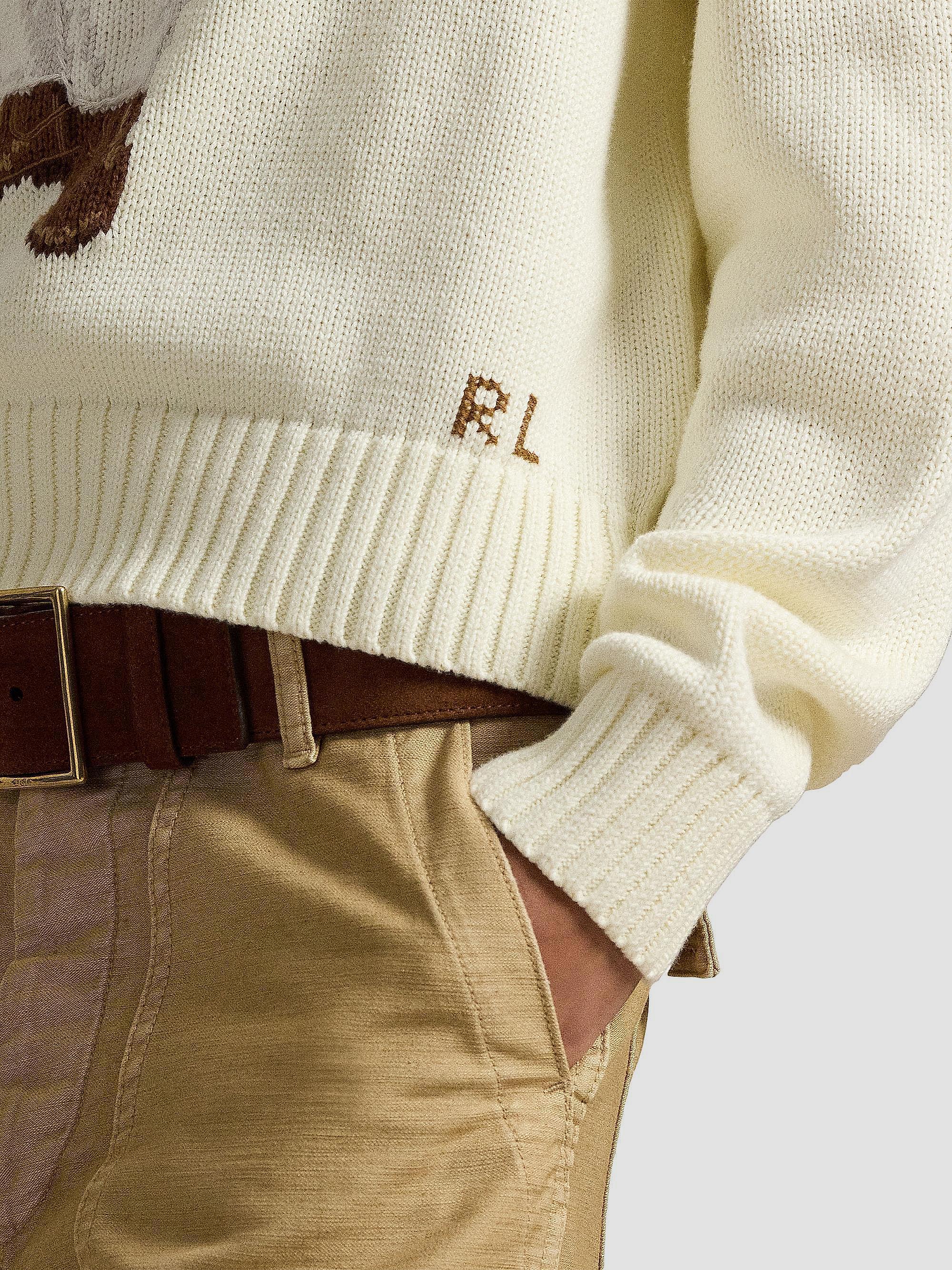 Polo Ralph Lauren Traveler Bear Cotton Sweater | Saks Fifth Avenue
