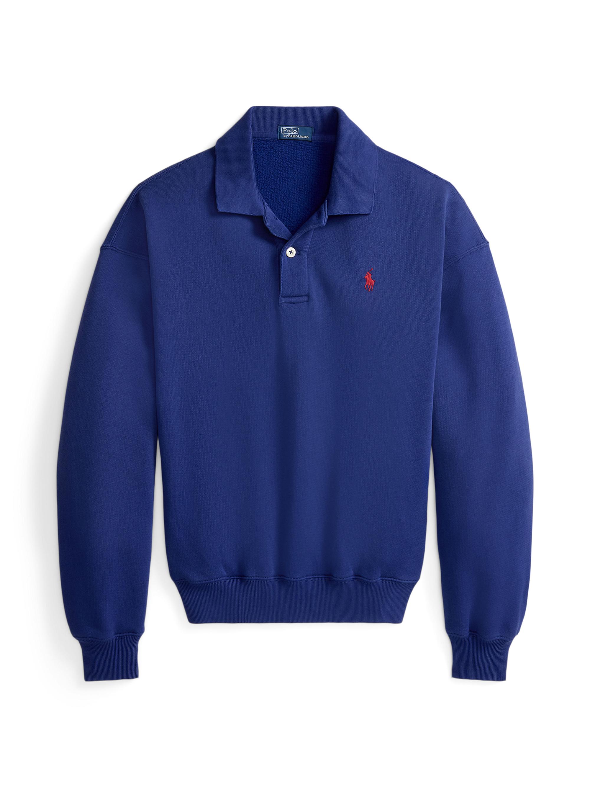 Polo Ralph Lauren Cotton-Blend Polo Sweatshirt | Saks Fifth Avenue
