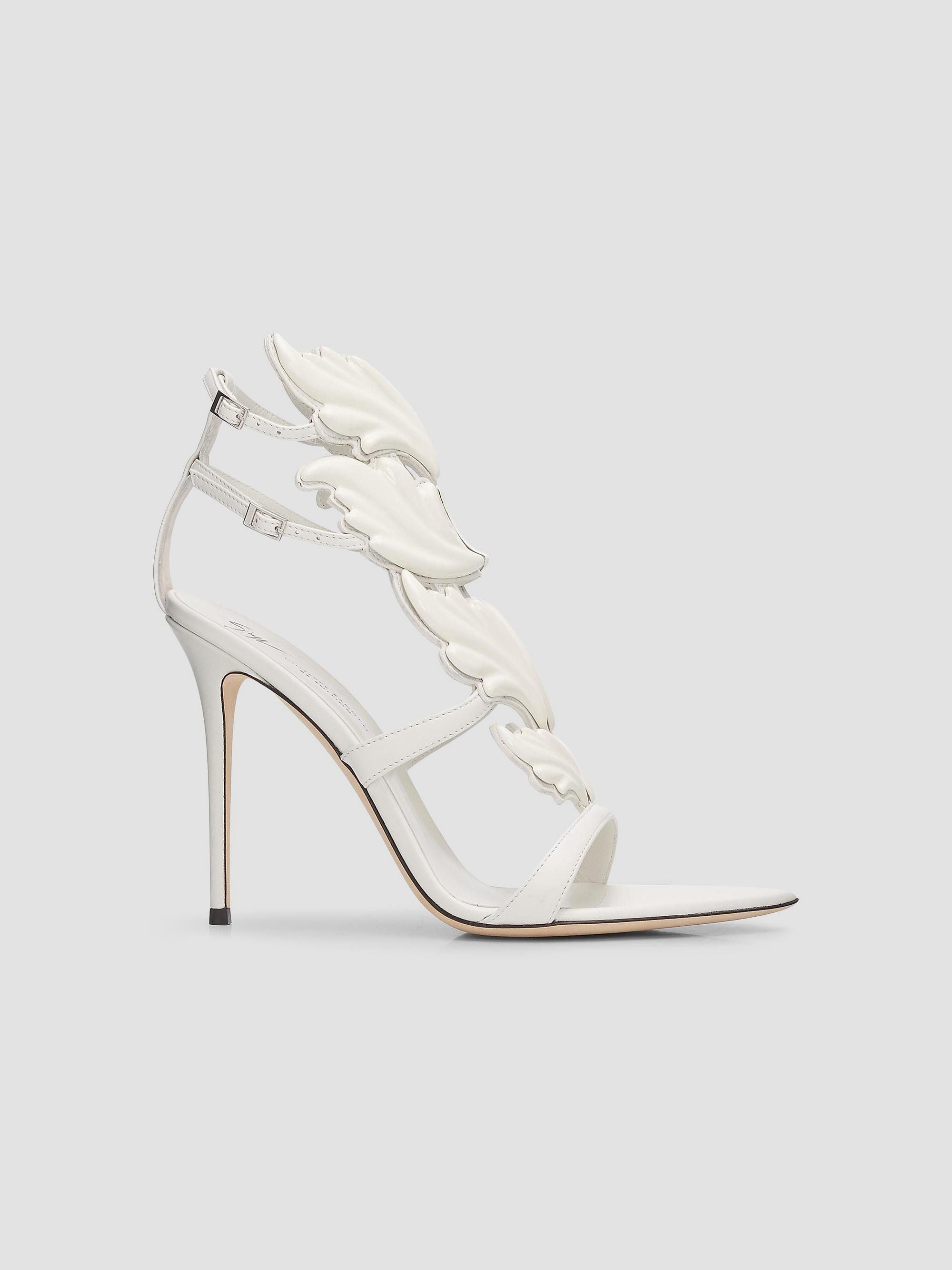 Giuseppe Zanotti Women's Intrigo 5MM Cruel Wing Leather Sandals - Blanc | Thumbnail 4