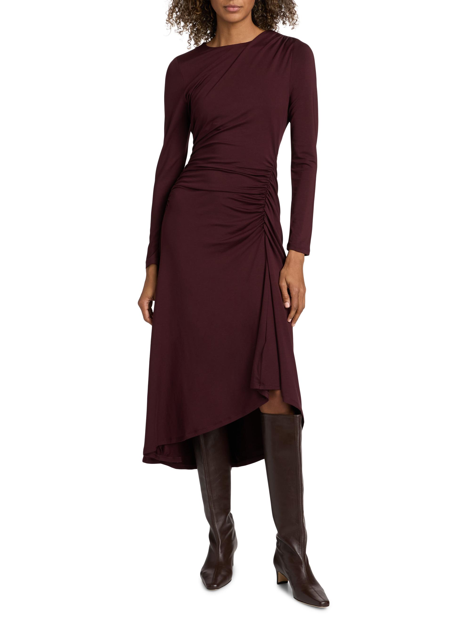 Veronica Beard Theodora Jersey Ruched Midi-Dress | Saks Fifth Avenue