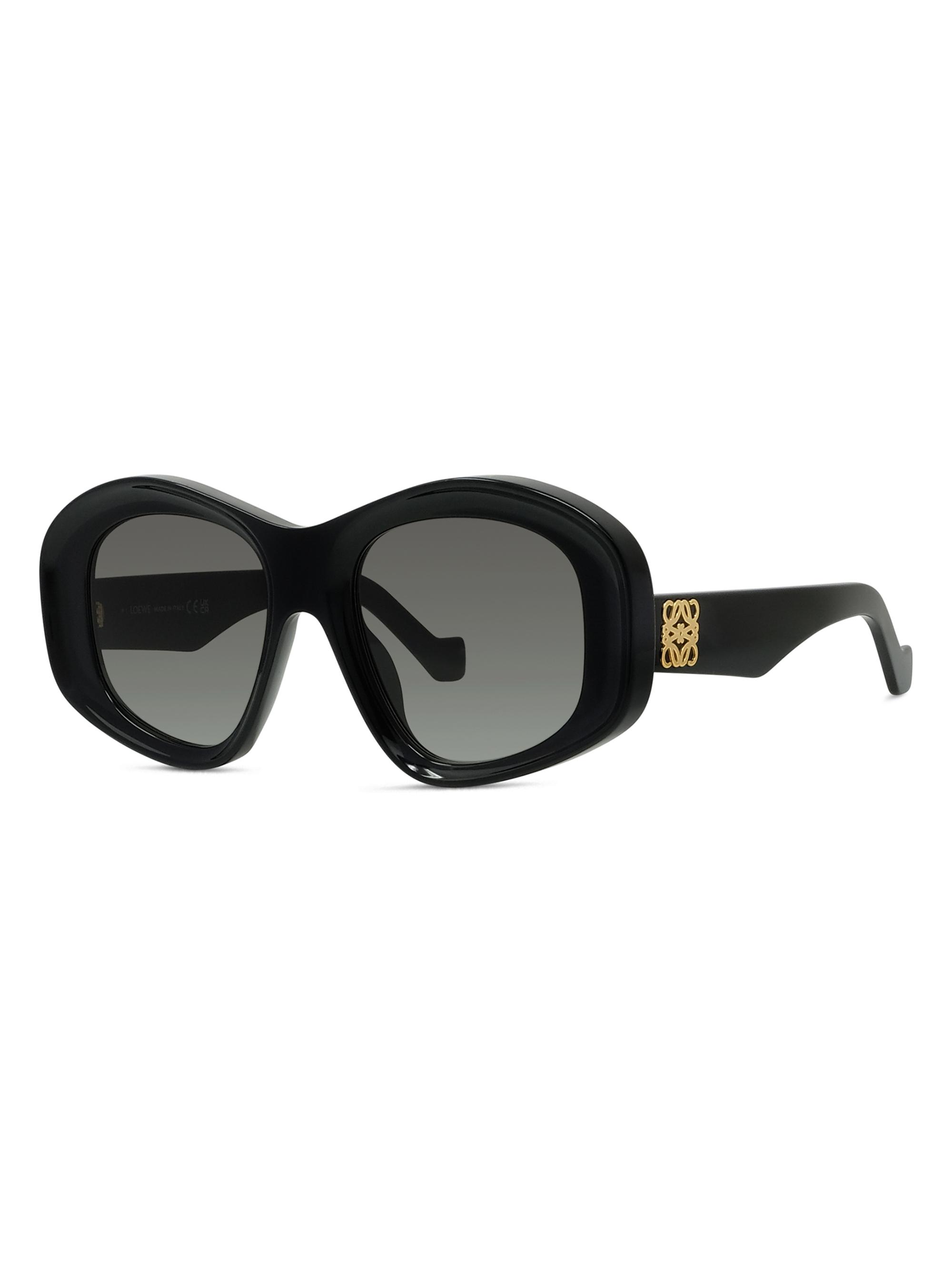 LOEWE Men's Anagram 51MM Geometric Sunglasses - Black