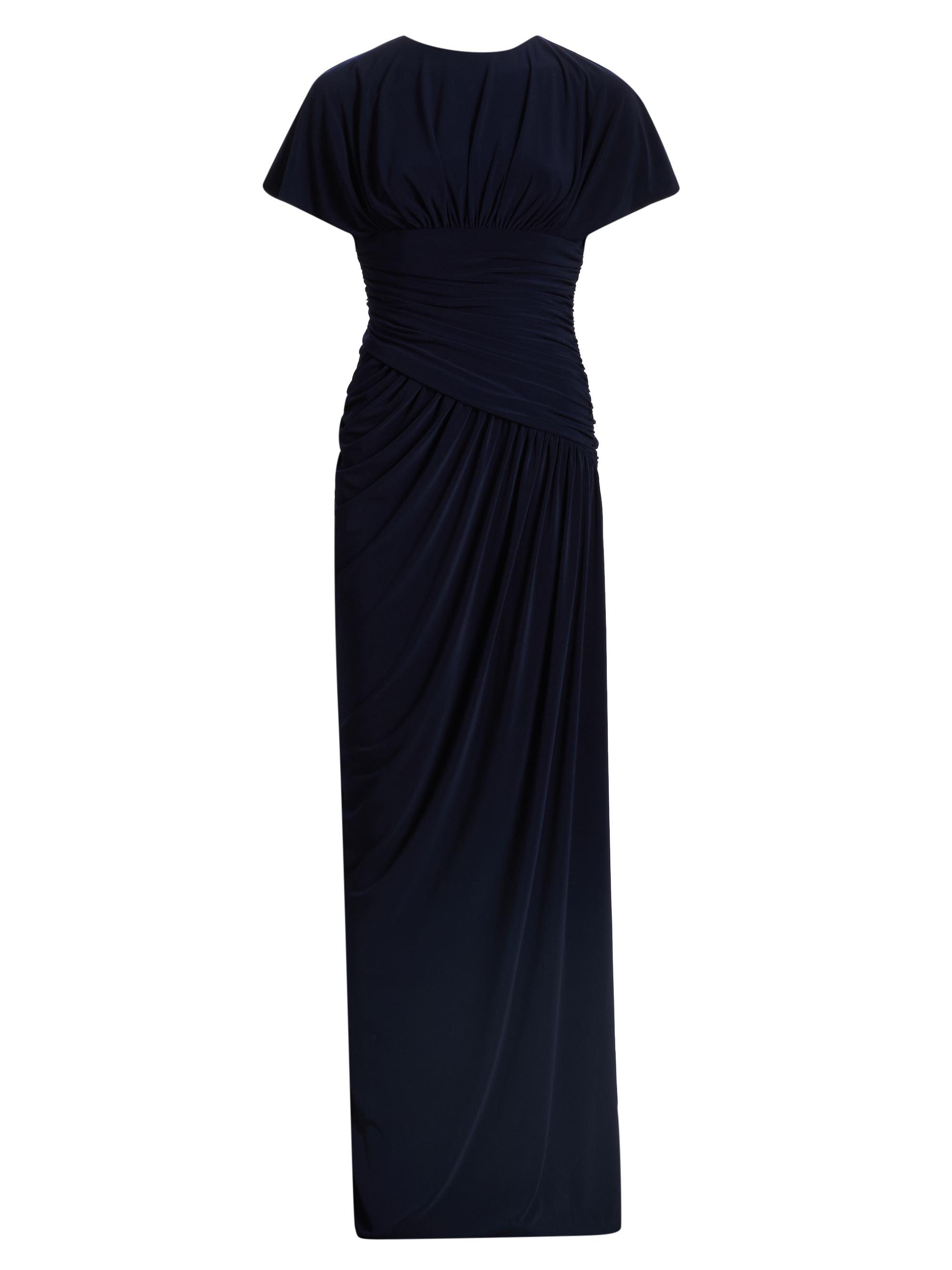 Amsale Women's Draped Jersey Column Gown - Navy