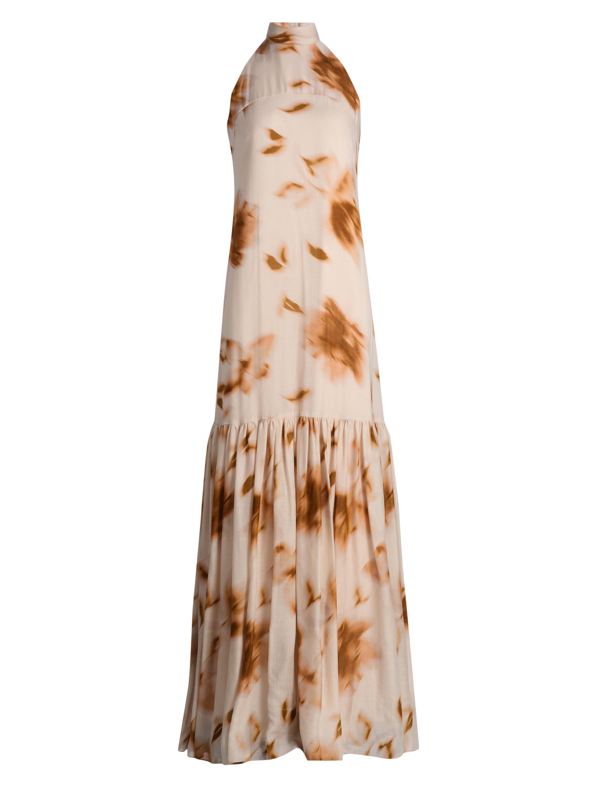 Amsale Women's Printed Dropped-Waist Maxi Dress - Gold Multi