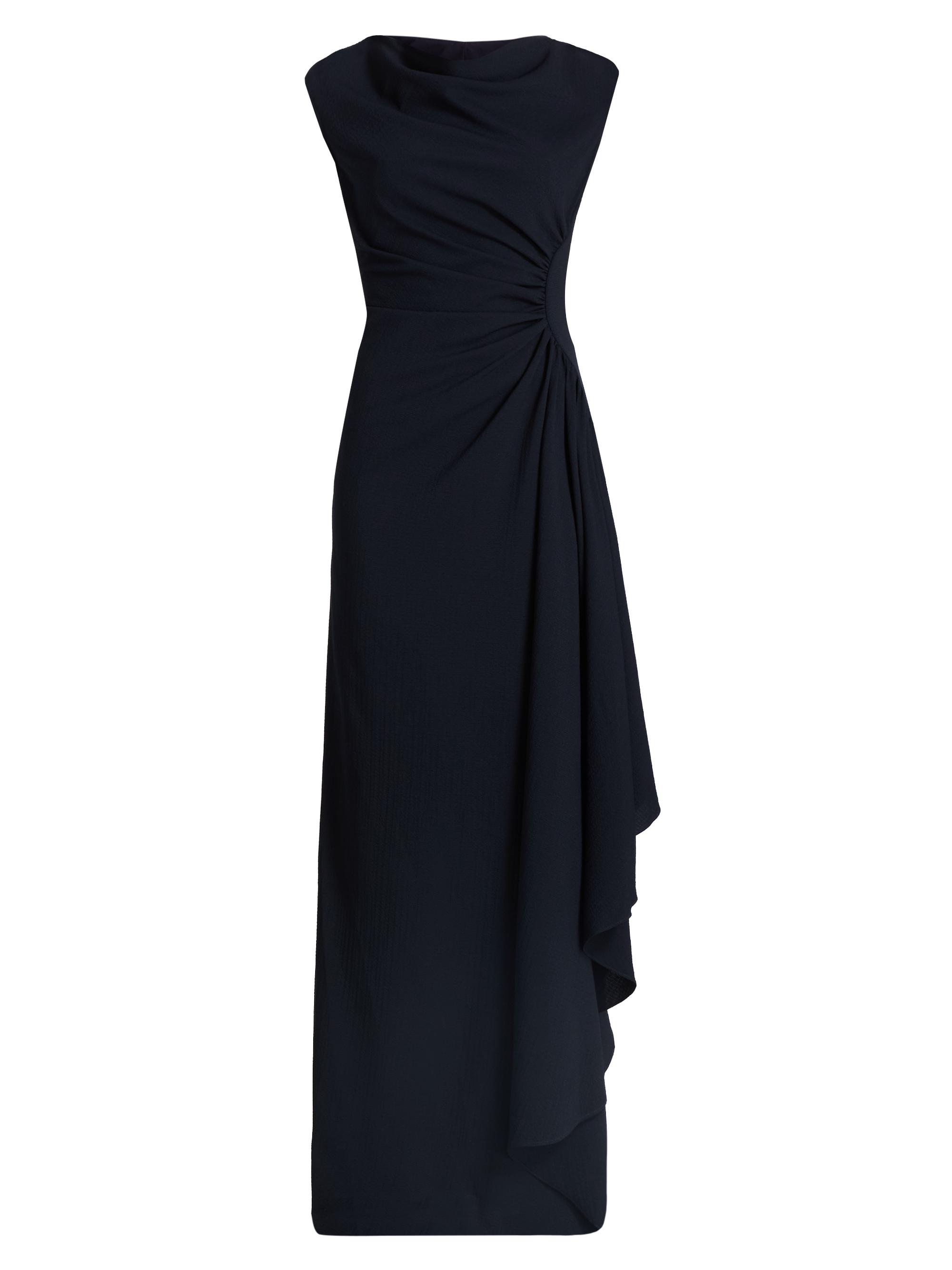 Amsale Women's Pinched Jersey A-Line Gown - Navy