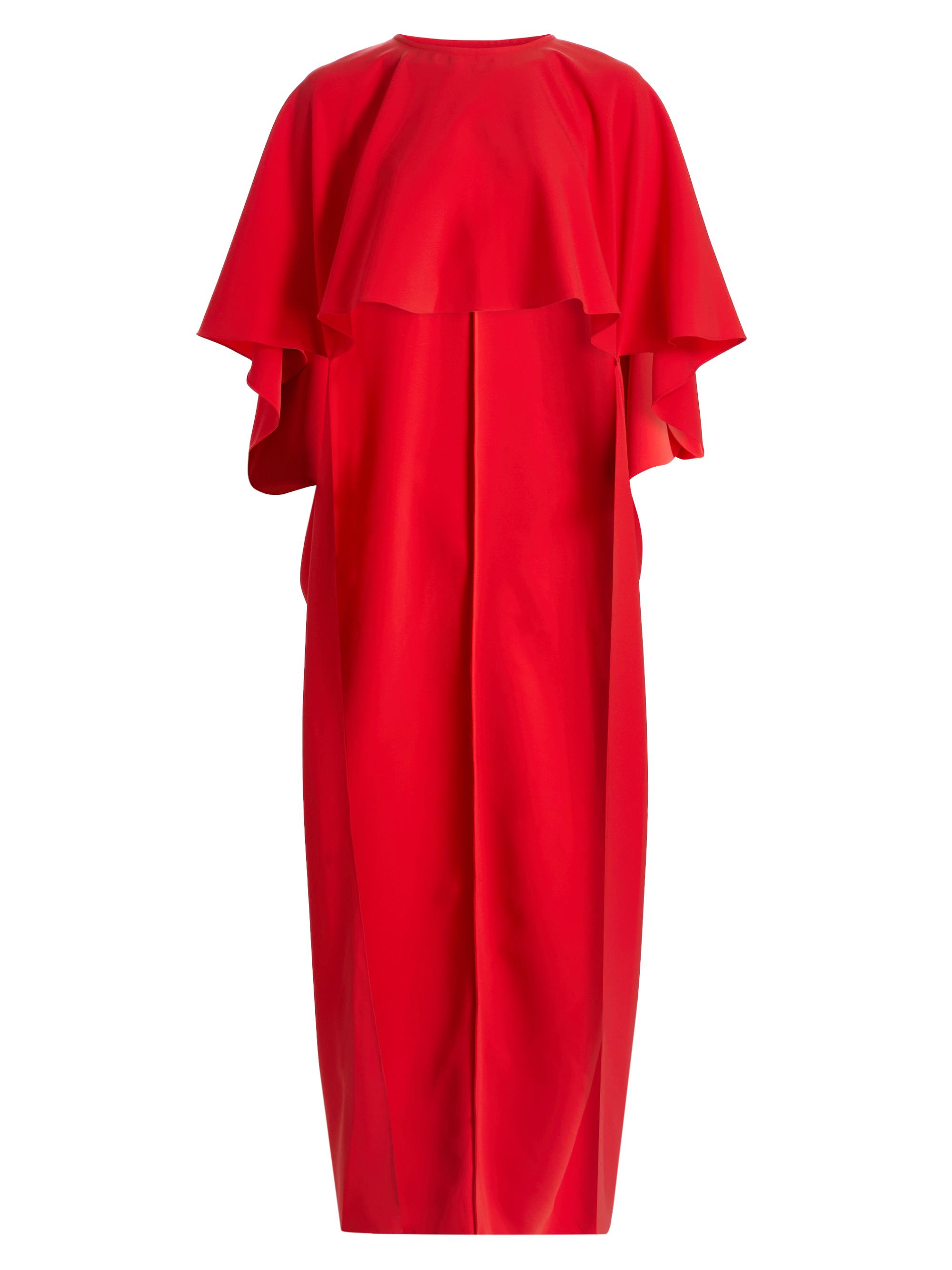 Amsale Women's High-Low Cape Stole - Persimmon