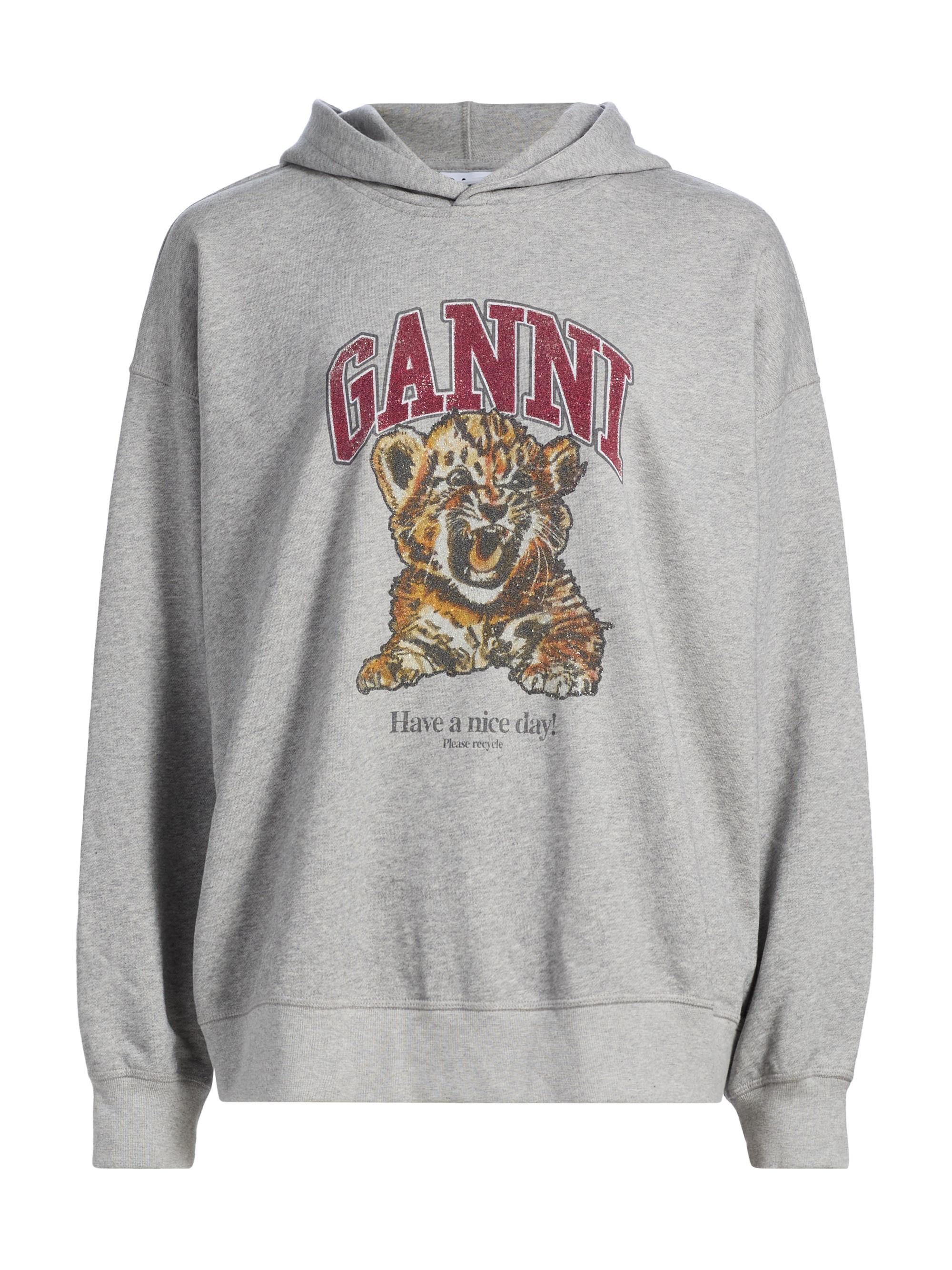 Ganni Women's Isoli Beaded Cotton Hoodie - Paloma