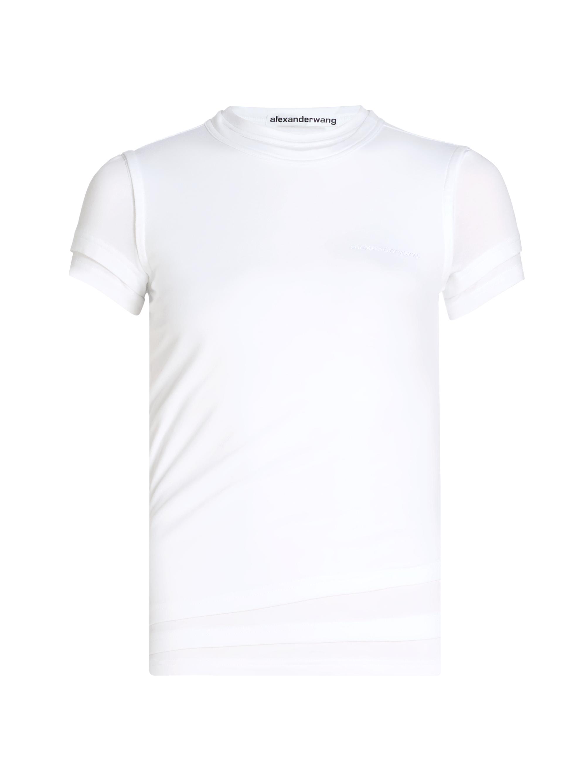 Alexander Wang Women's Layered Cotton T-Shirt - White