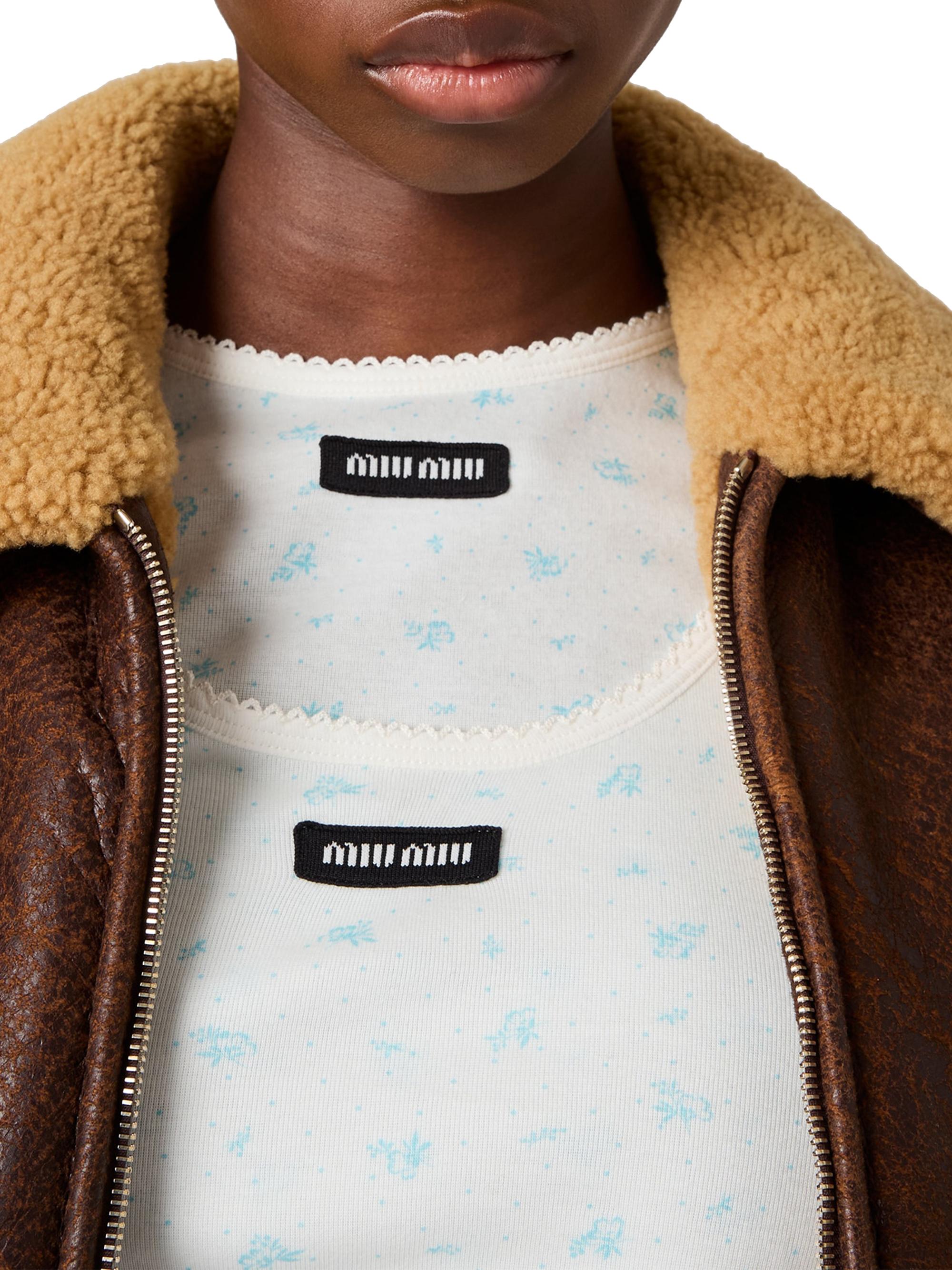 Miu Miu Ribbed Jersey Tank Top | Saks Fifth Avenue