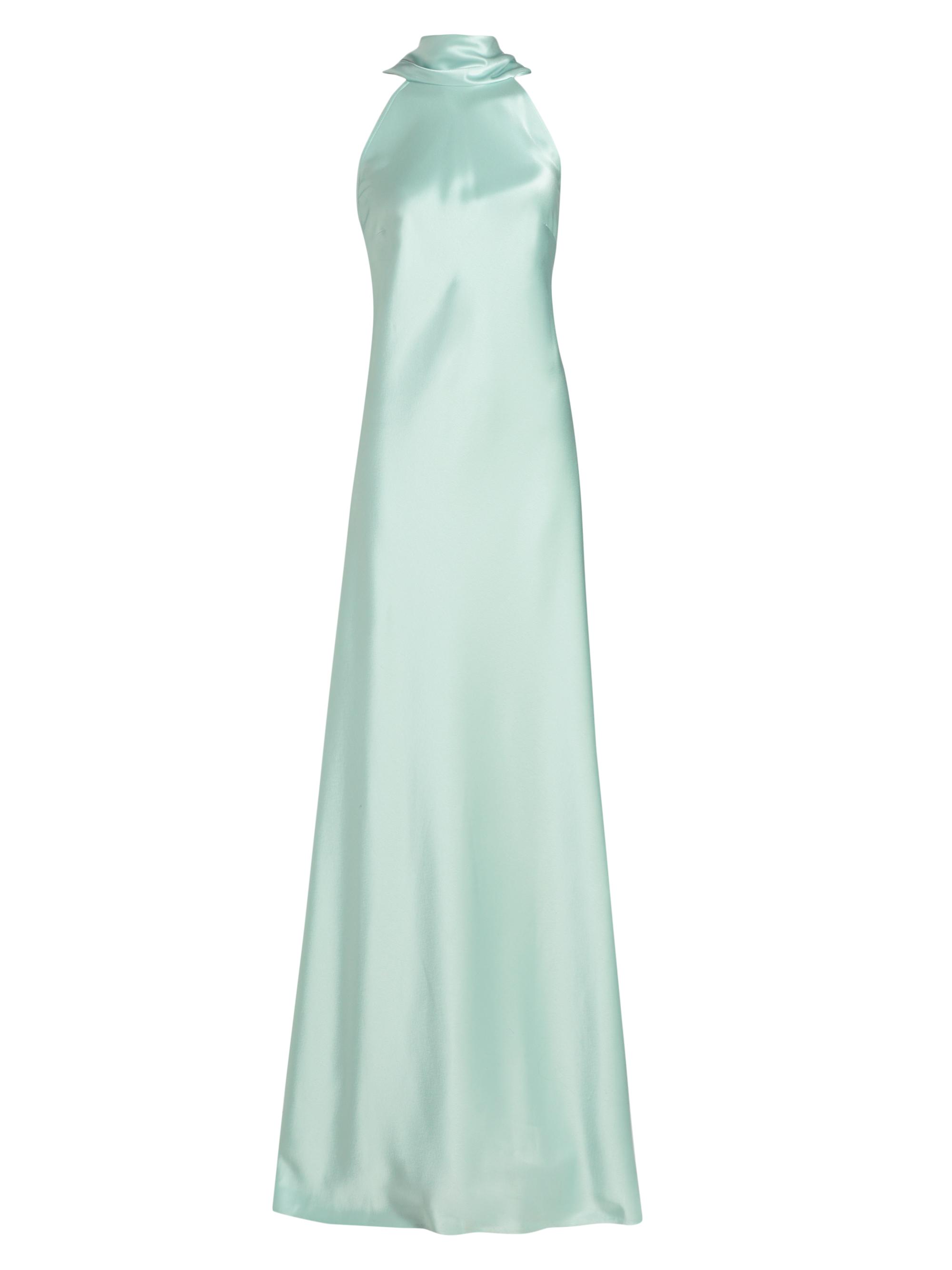 Talbot Runhof Women's Satin Scarf Column Gown - Azur