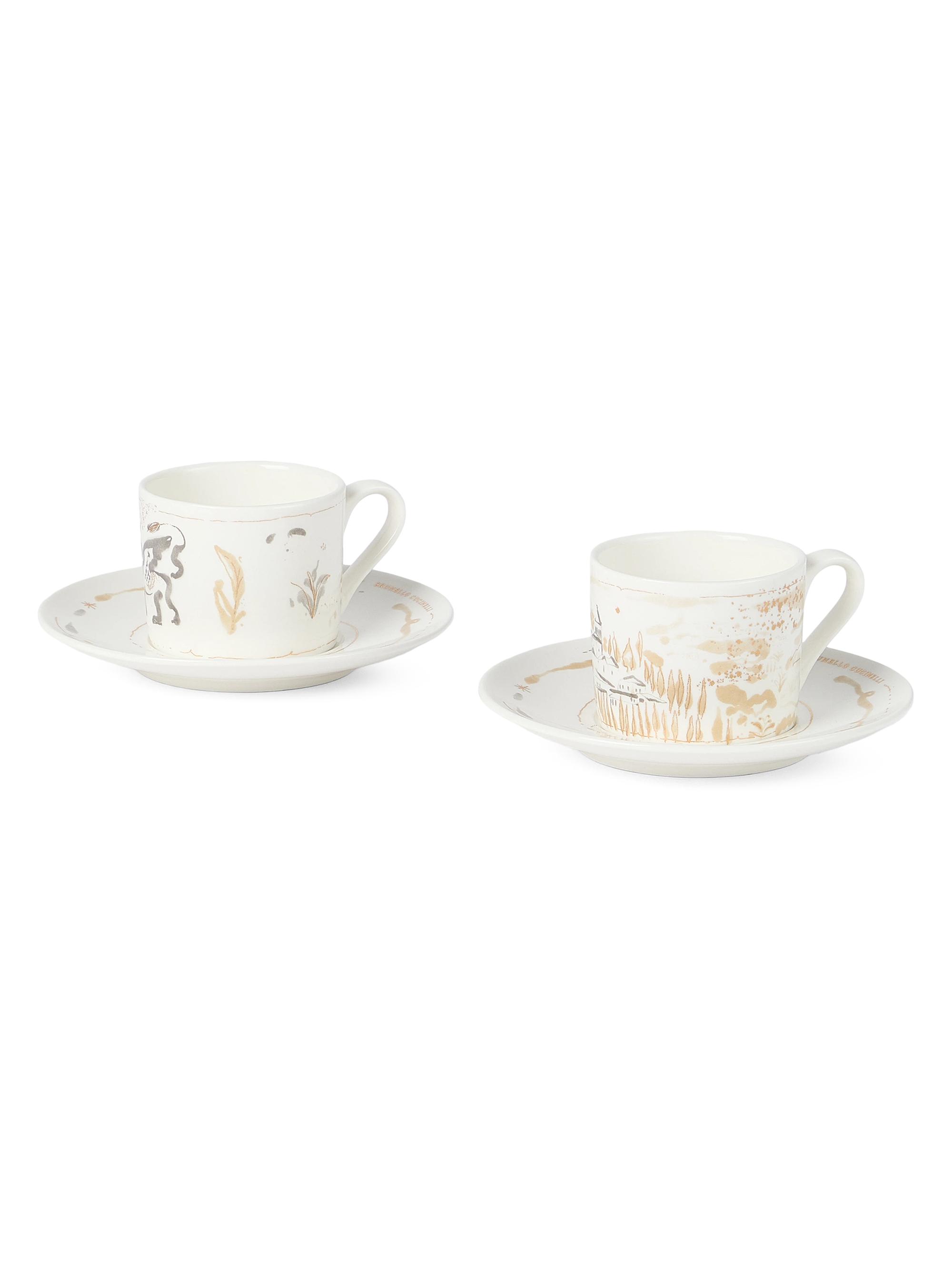 Brunello Cucinelli Porcelain Cup and Saucer Set - White