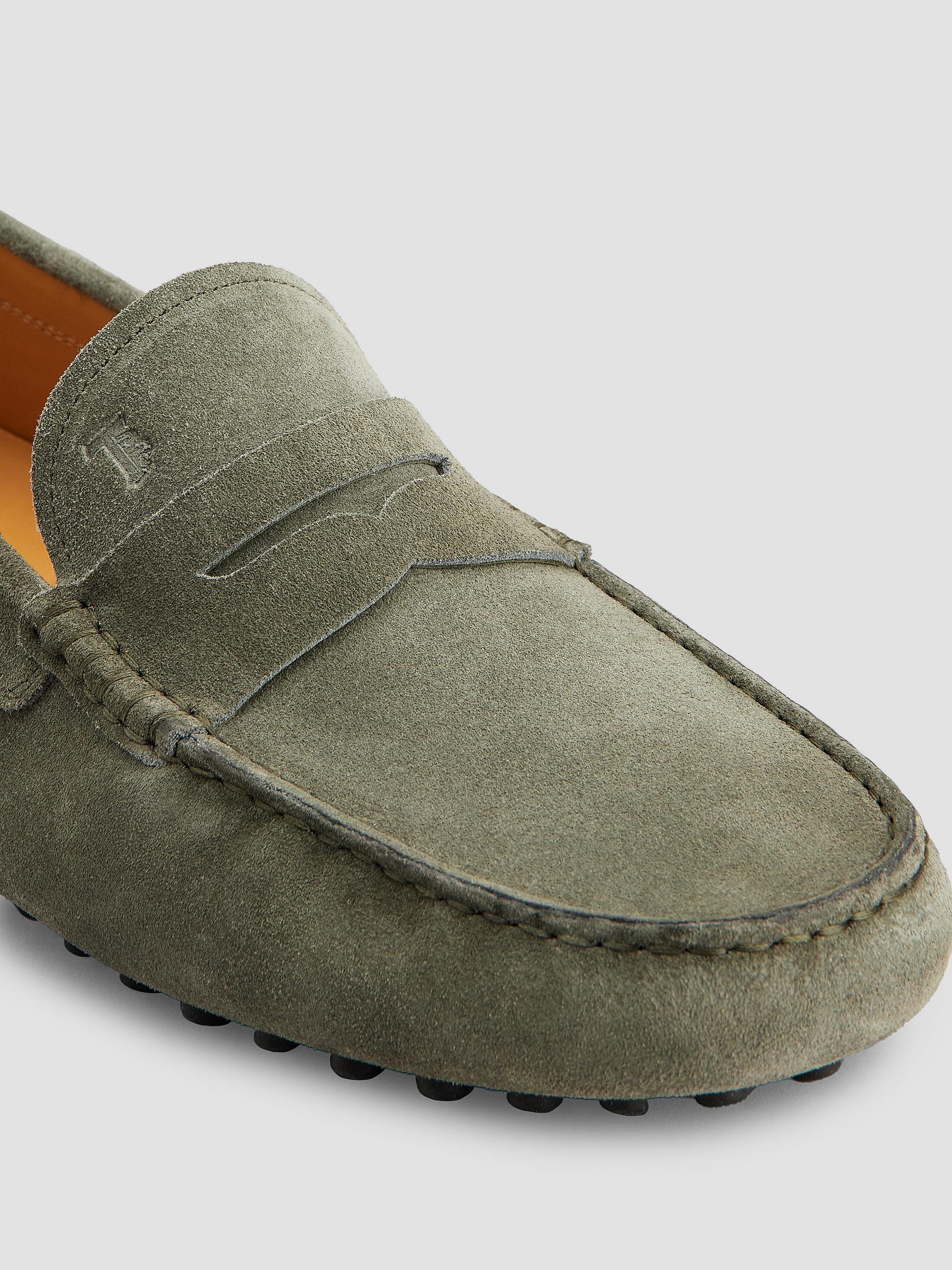 Tod\'s City Gommino Driving Suede Loafers Green mens size 8,5 shoes made in Italy Man GREEN Gommino Loafers in Suede XXM22L00010RE09CV617 | Tods main image 4