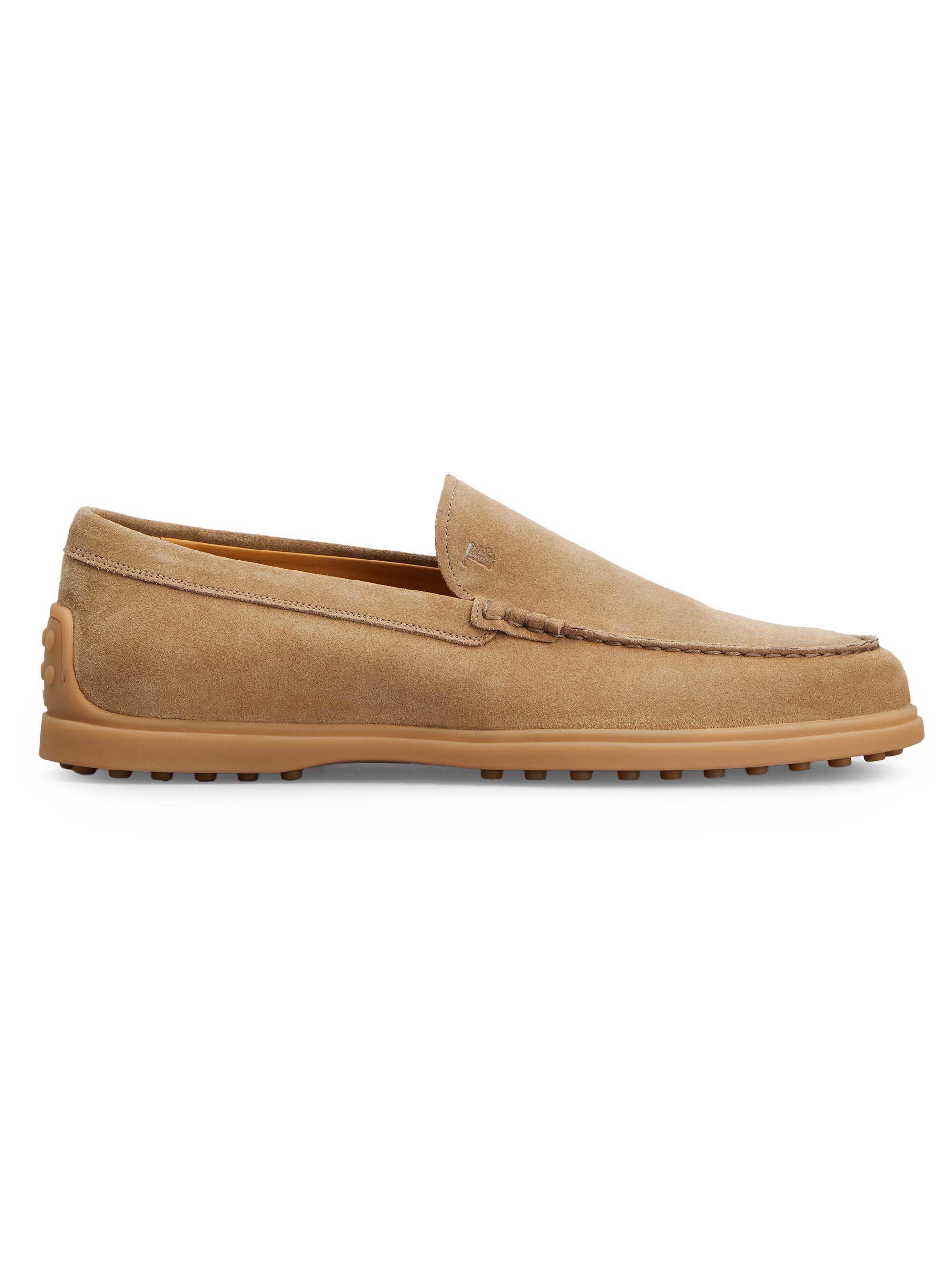 Tod's Men's Suede Slipper Loafers - Beige