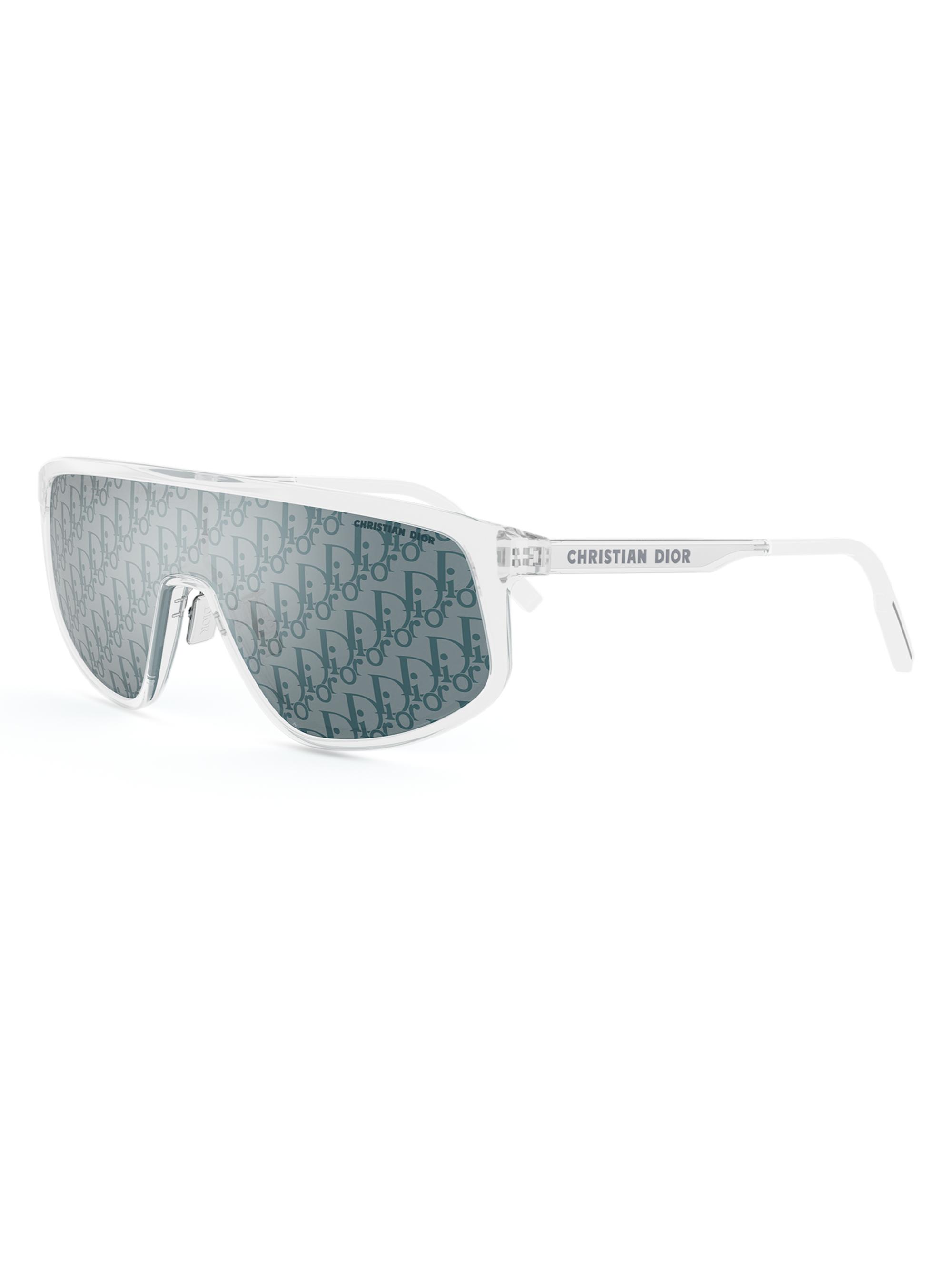 Dior Men's Tag M1U 134MM Shield Sunglasses - Crystal Blue
