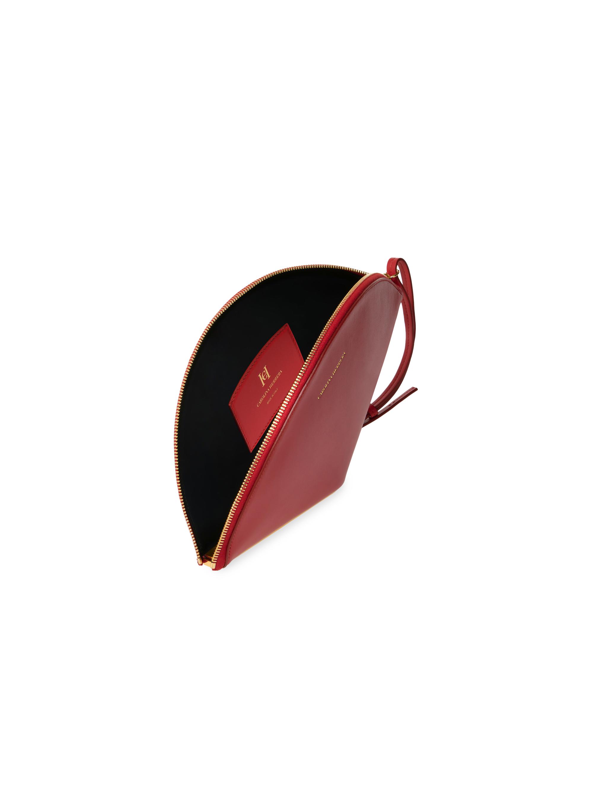 Carolina Herrera Women's Consuelo Leather Clutch - Herrera Red | Thumbnail 7