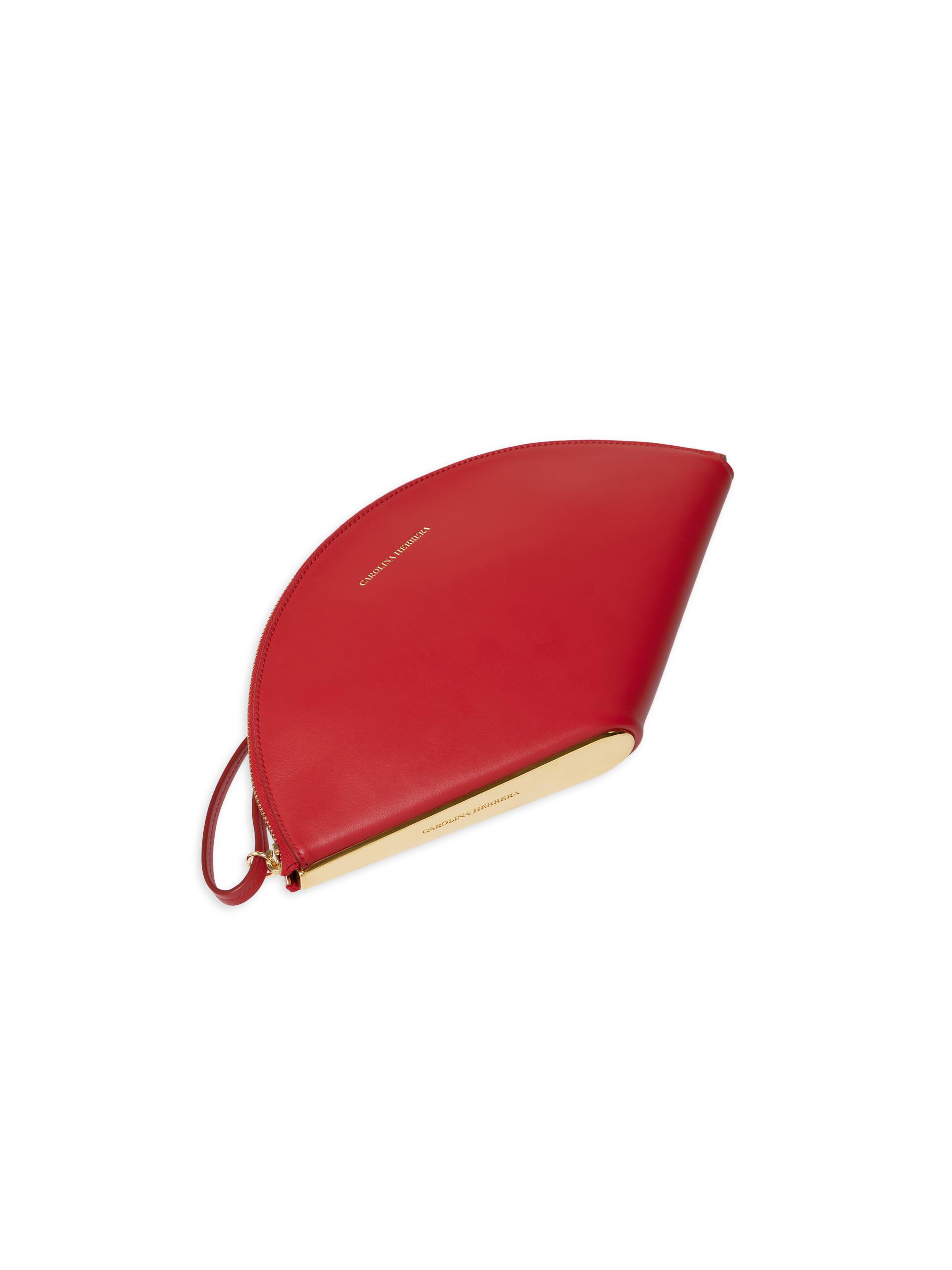 Carolina Herrera Women's Consuelo Leather Clutch - Herrera Red | Thumbnail 8