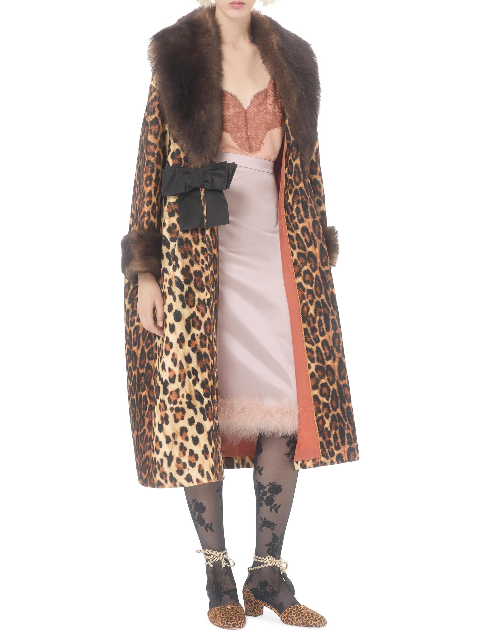 Valentino Garavani Fauve Eclat Spotted Wool Cloth Coat | Saks