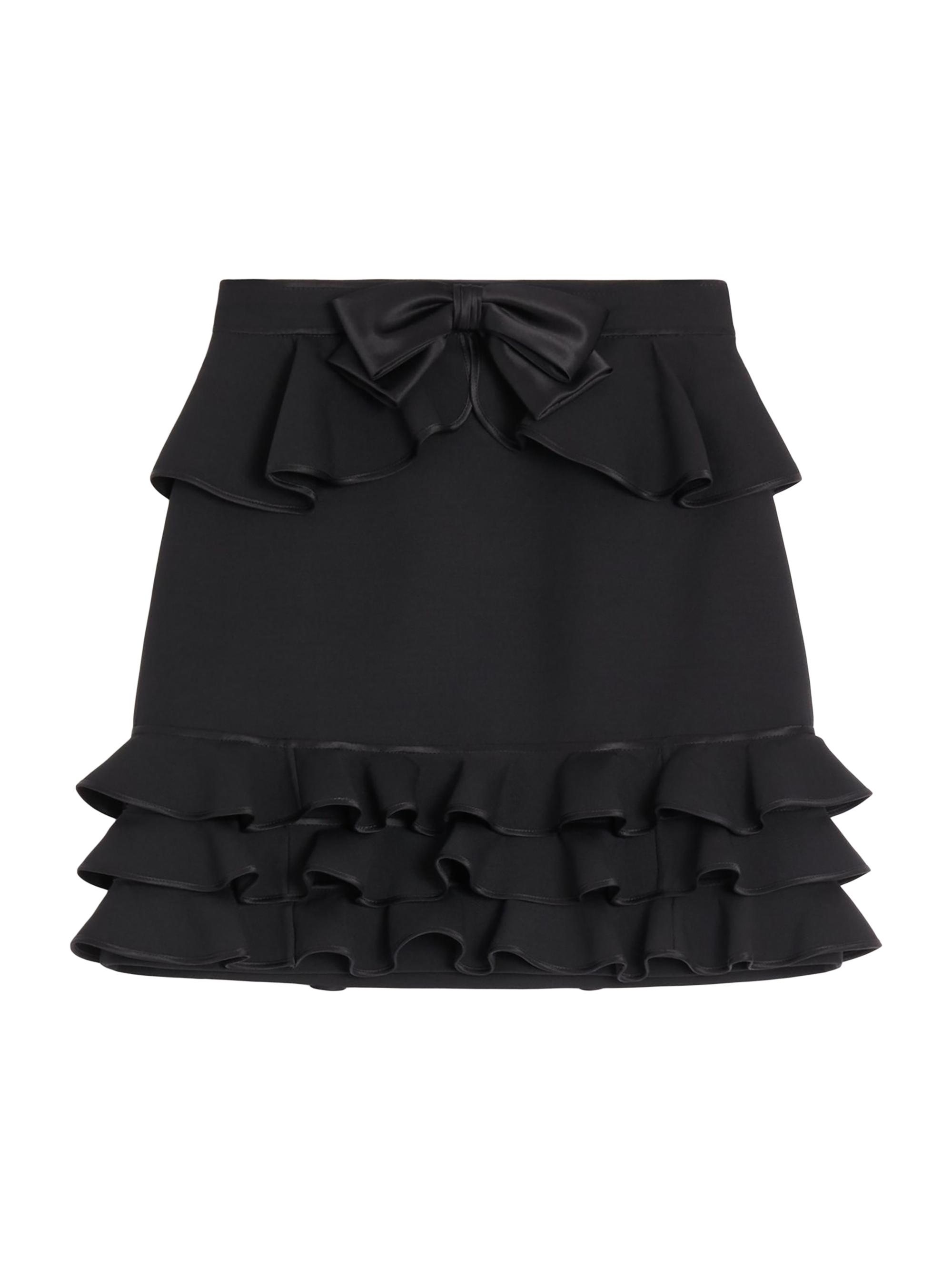 Valentino Garavani Women's Crepe Couture Short Skirt - Black