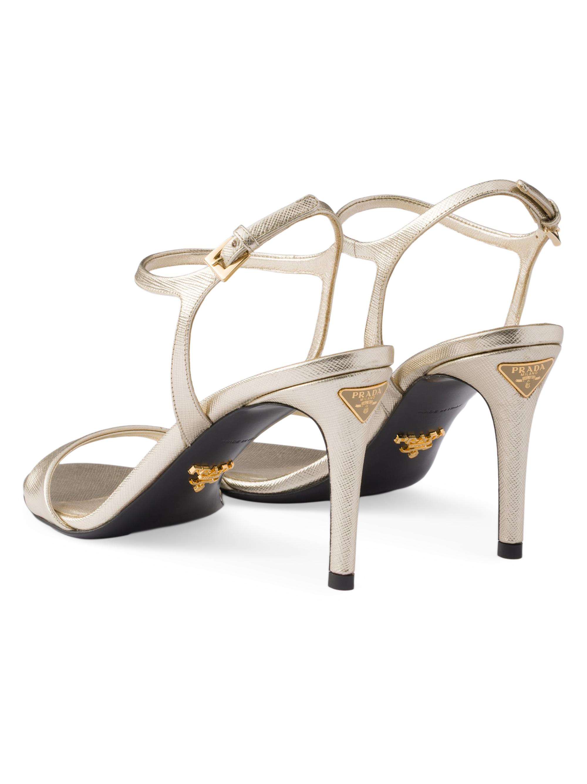 Prada Saffiano Leather Sandals | Saks Fifth Avenue